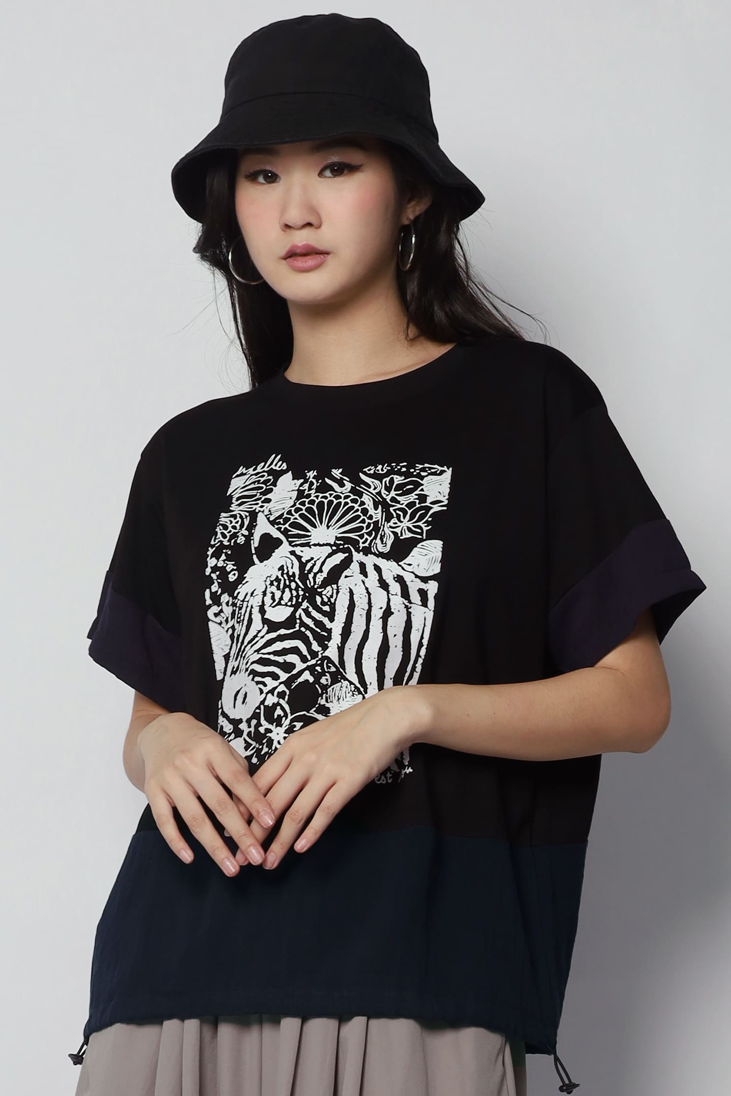 Zebra Printed Top in Black