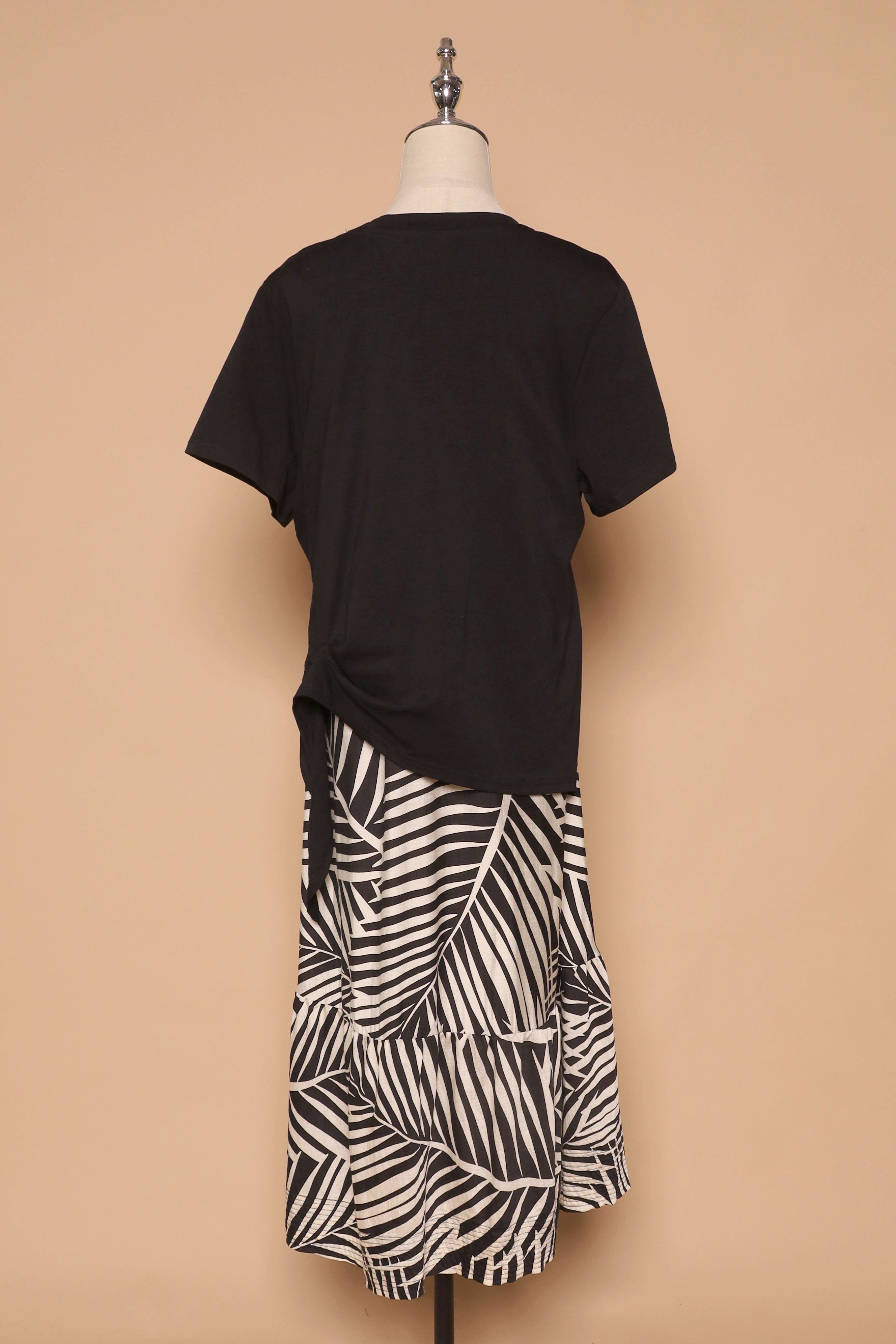 PO - Zion Dress in Monochrome Leaf