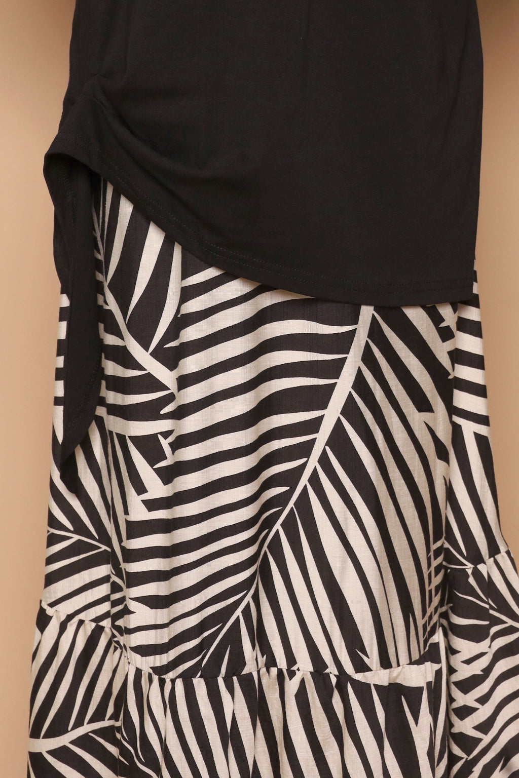 PO - Zion Dress in Monochrome Leaf