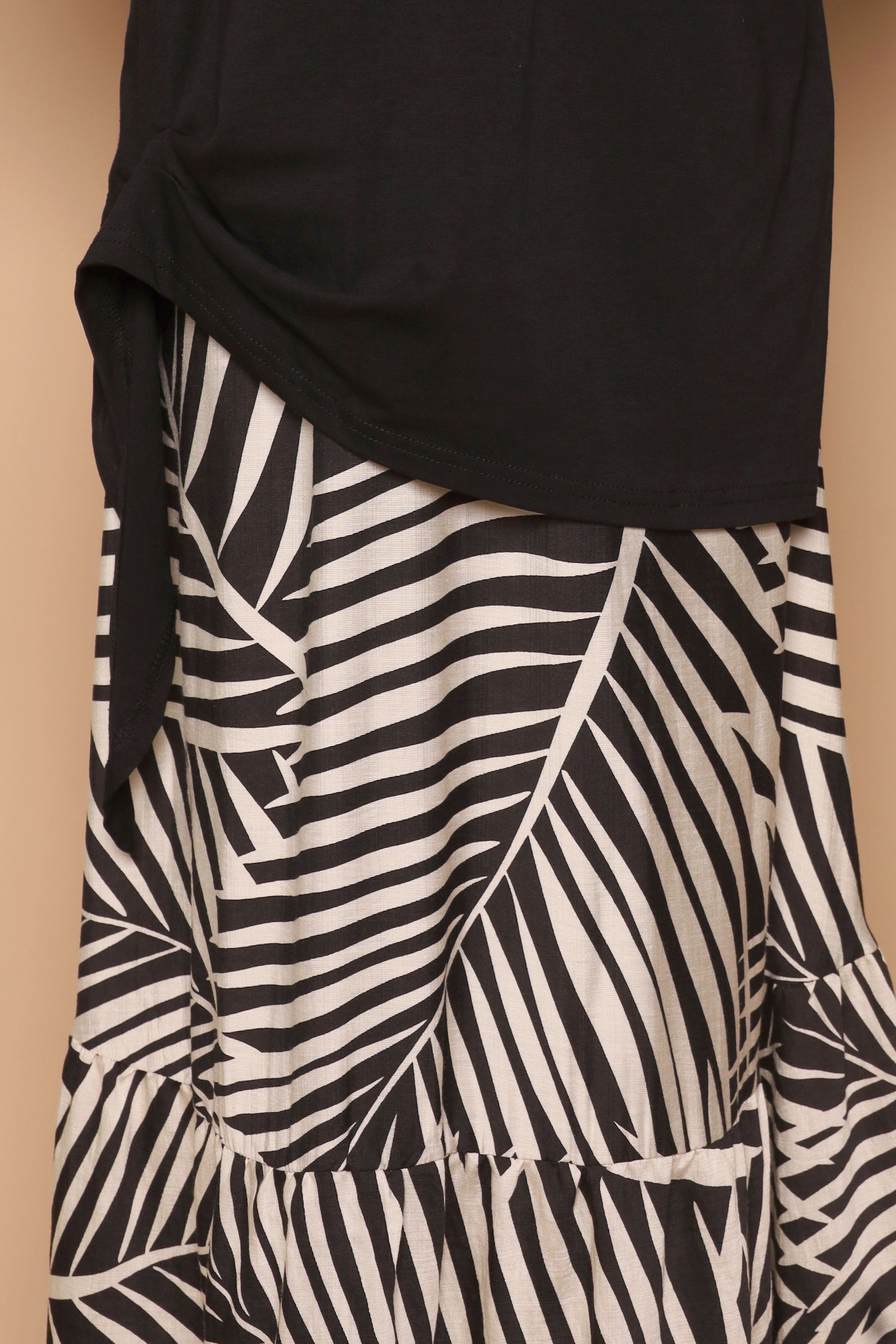 PO - Zion Dress in Monochrome Leaf
