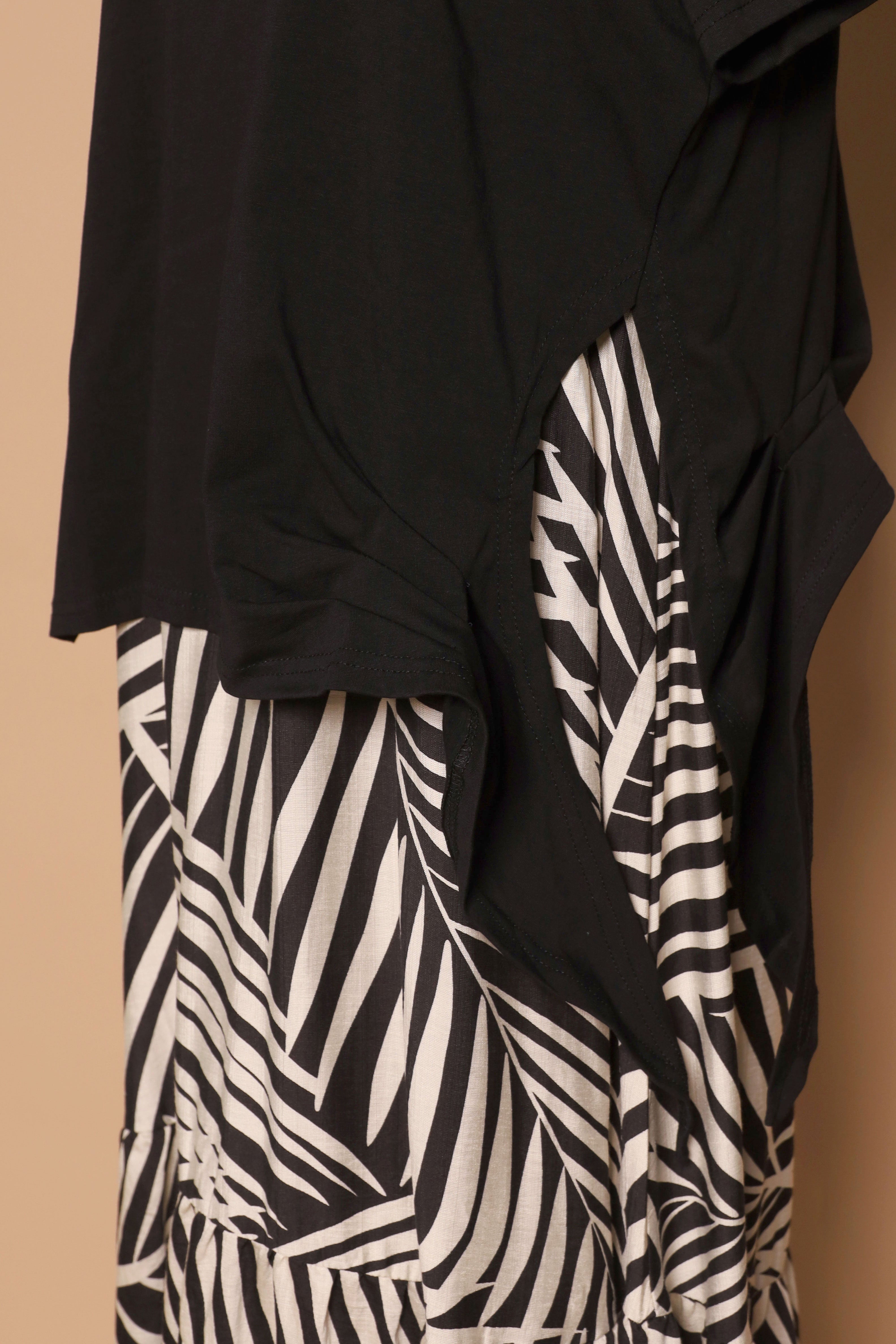 PO - Zion Dress in Monochrome Leaf