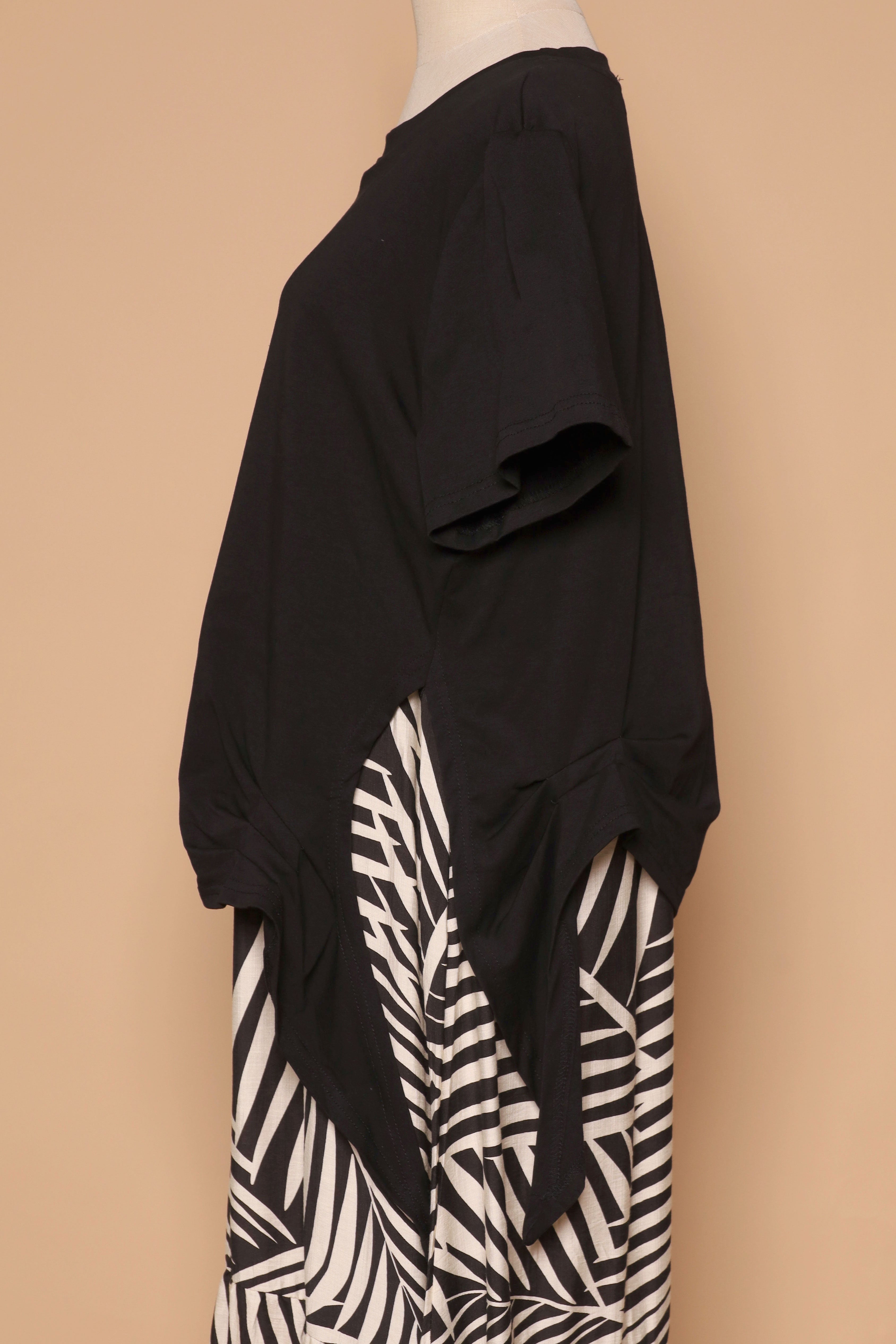 PO - Zion Dress in Monochrome Leaf