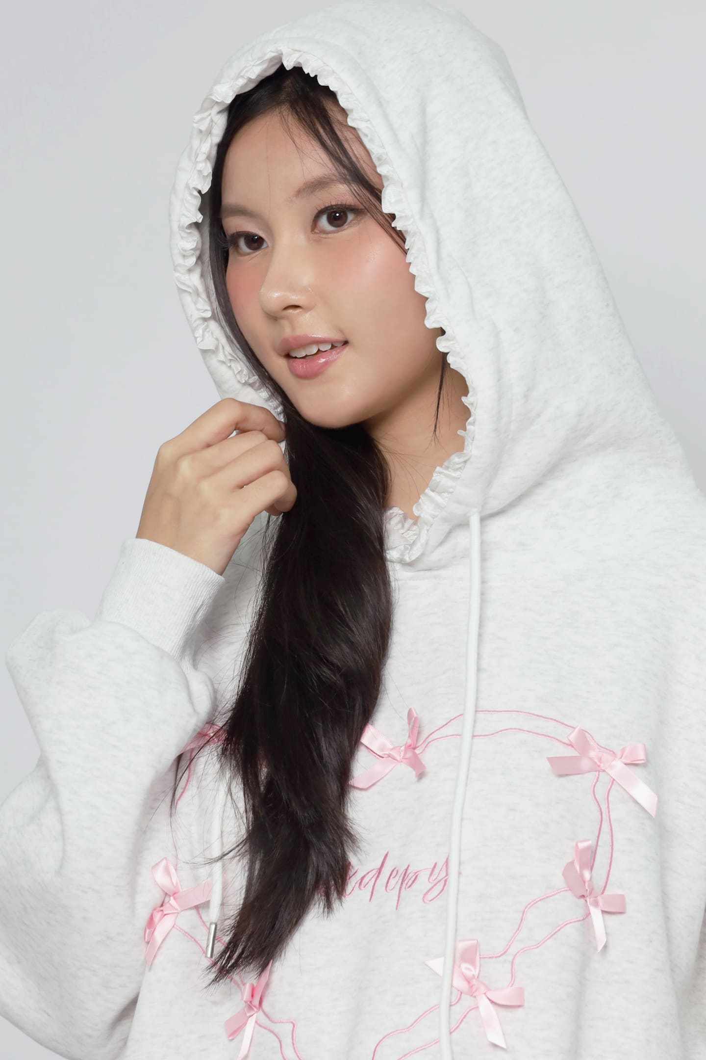 JOY - Aiko Ribbon Hoodie Pullover