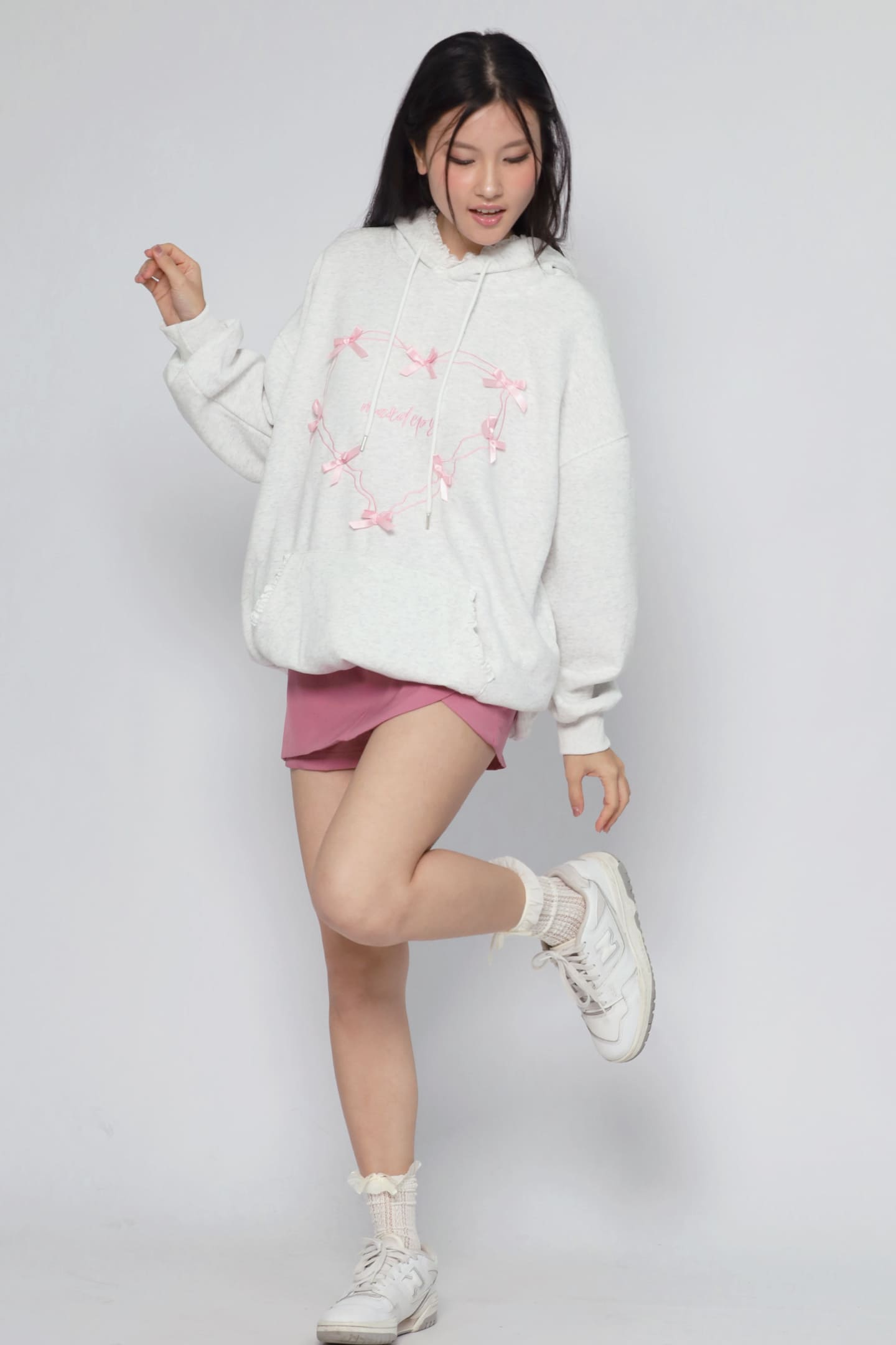 JOY - Aiko Ribbon Hoodie Pullover