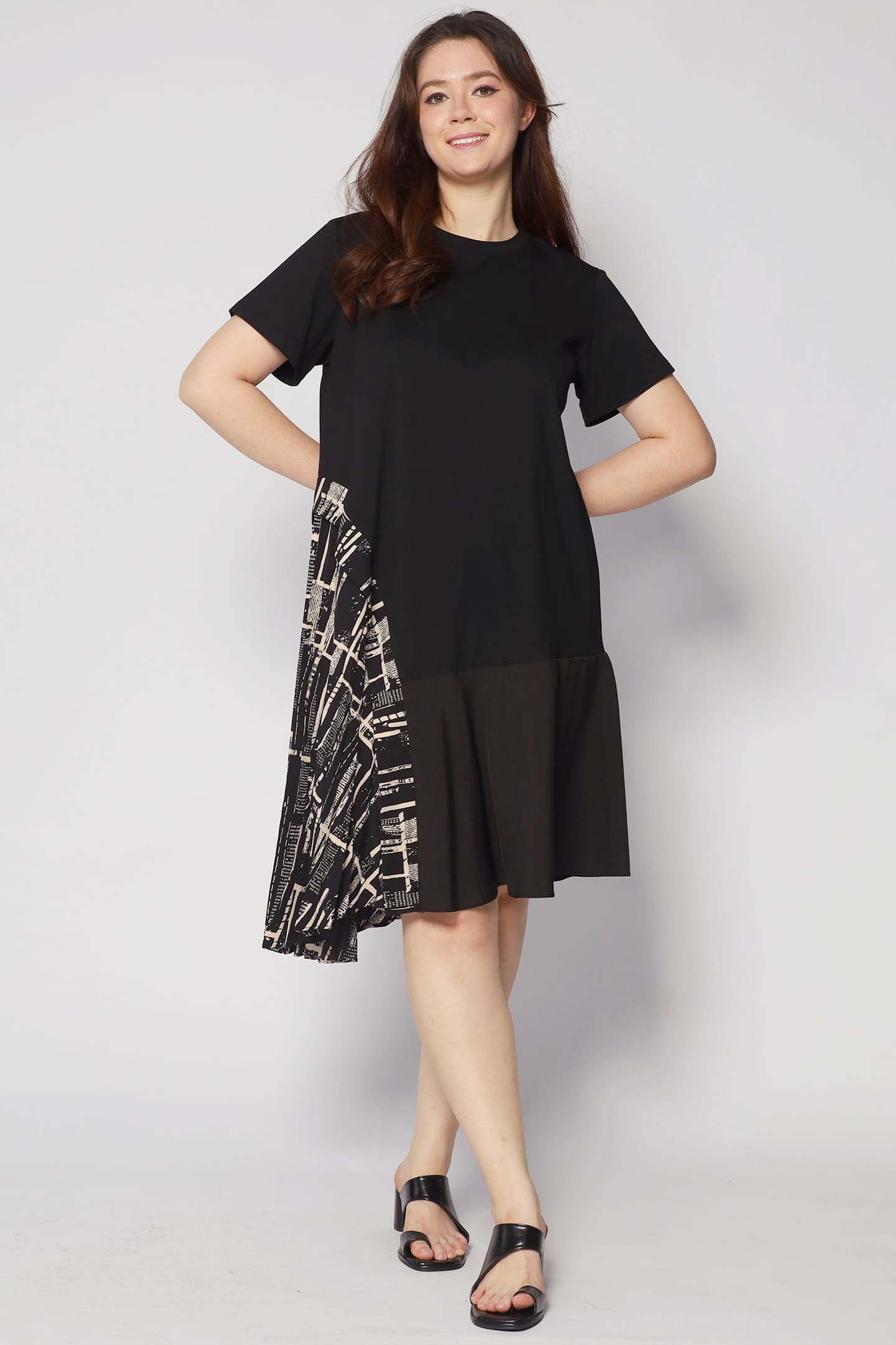 Anna Dress in Abstract Print