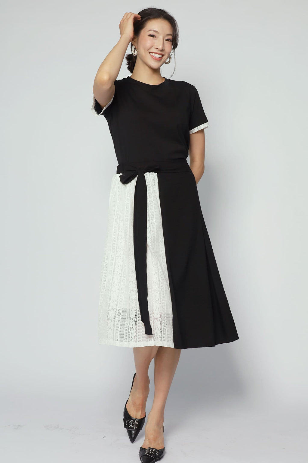 Bryn Lace Trimming 2 in 1 Top and Skirt Set