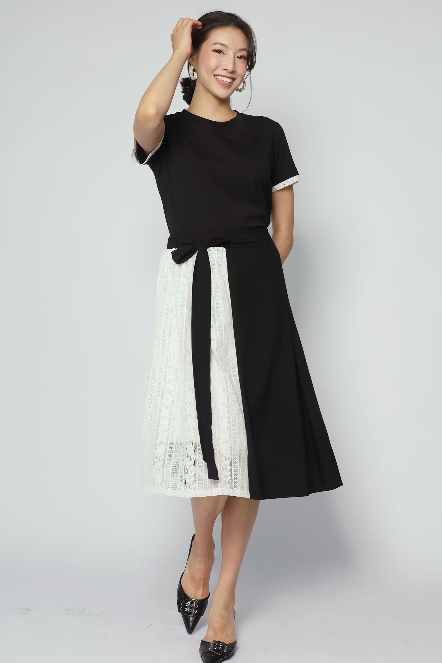 Bryn Lace Trimming 2 in 1 Top and Skirt Set