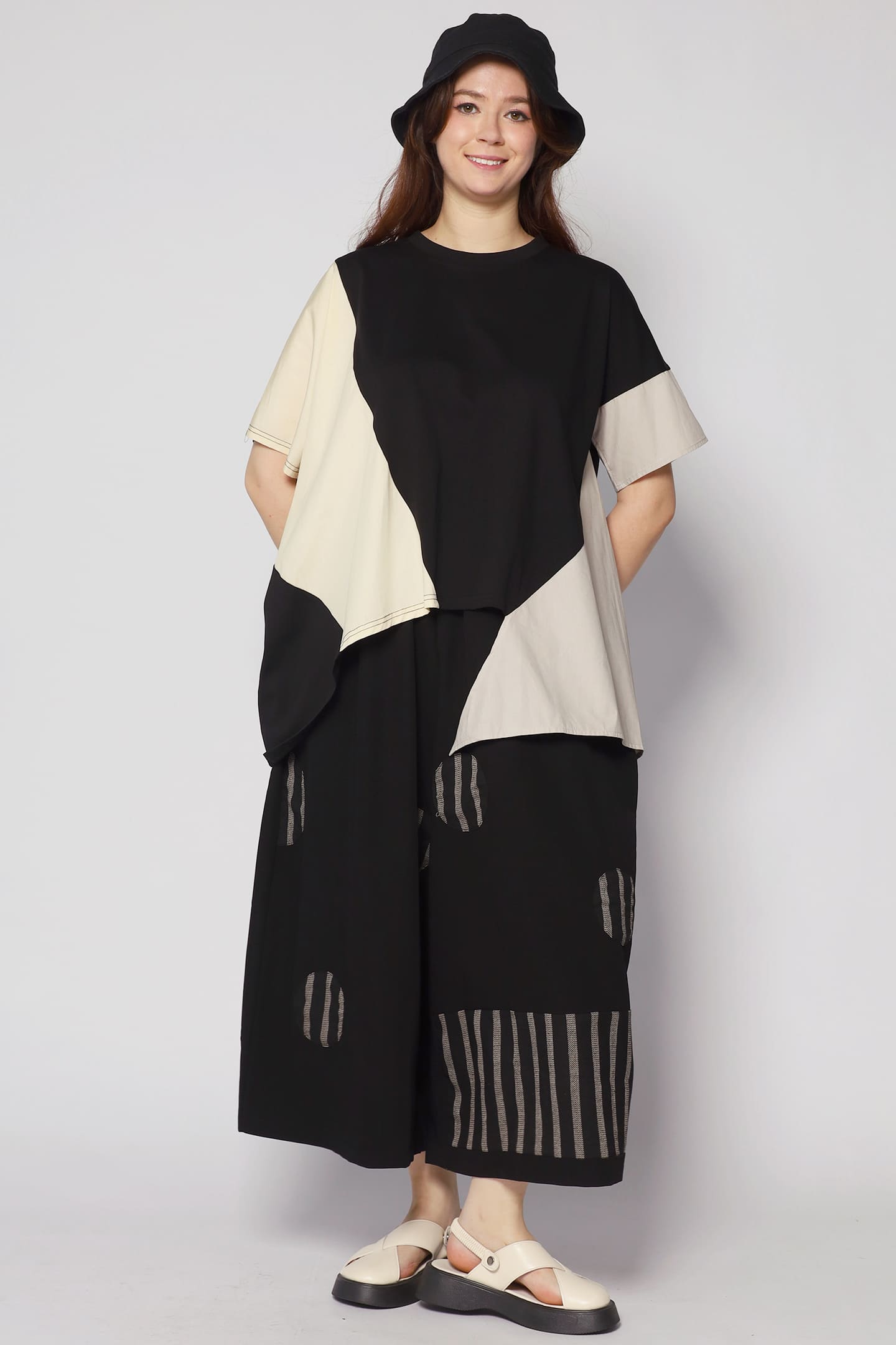 Chun Colourblock Asymmetrical Top
