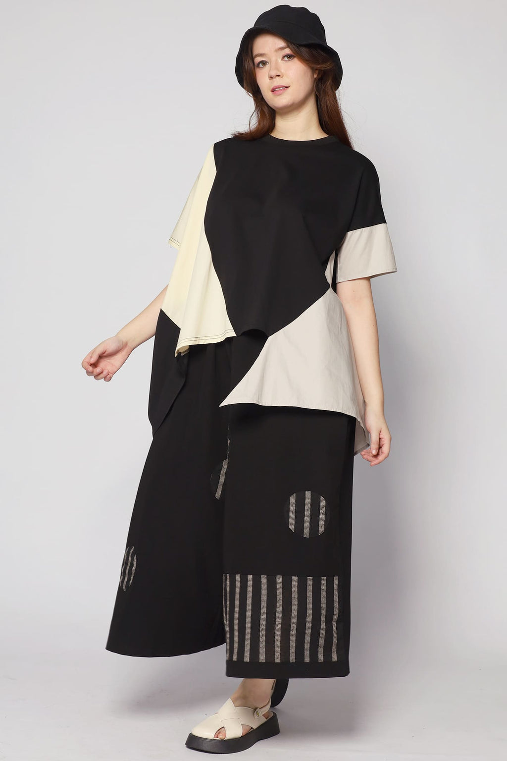 Chun Colourblock Asymmetrical Top