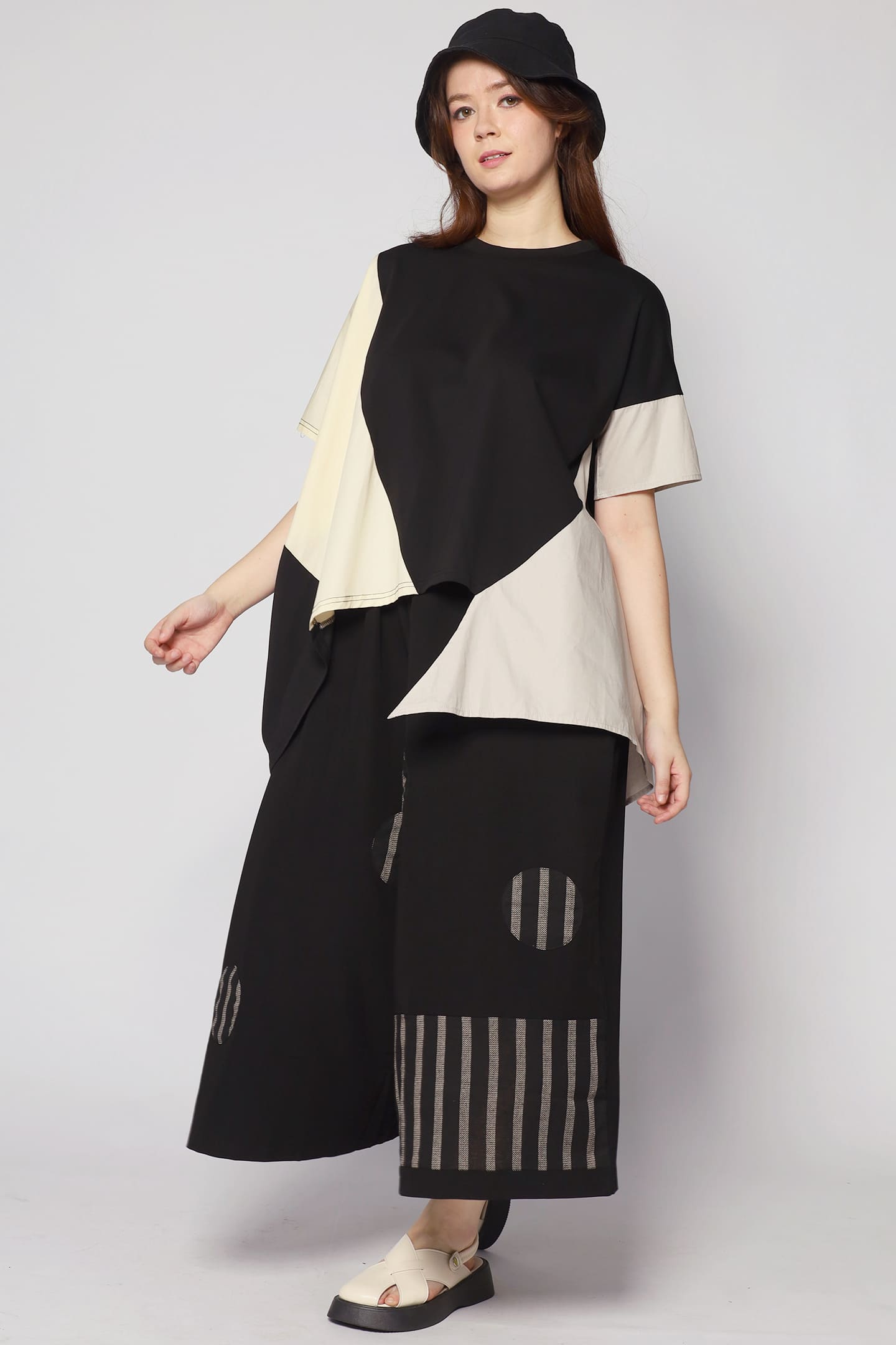 Chun Colourblock Asymmetrical Top