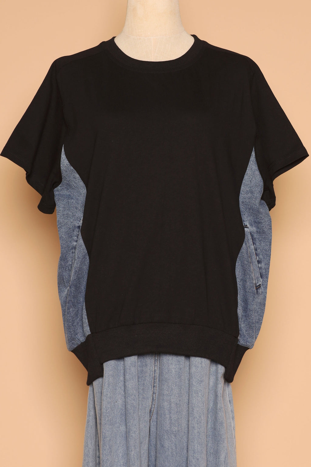 PO - Delina Top in Black Denim