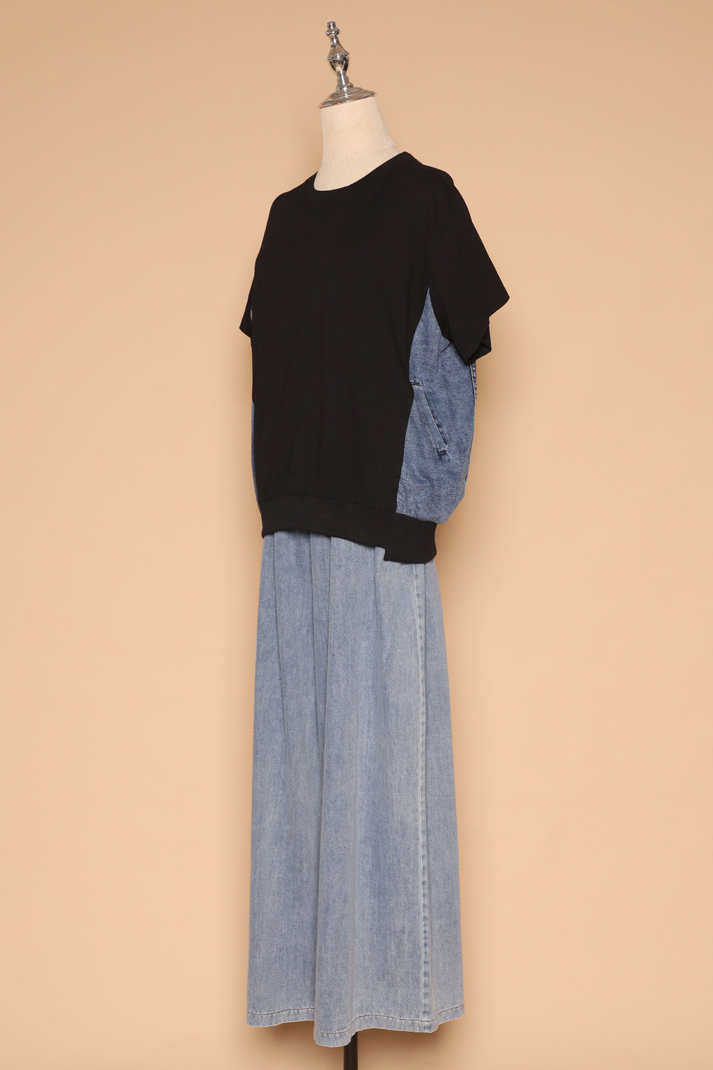 PO - Delina Top in Black Denim