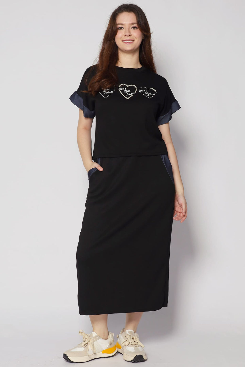 Don't Lose Heart 2 in 1 Skirt Set