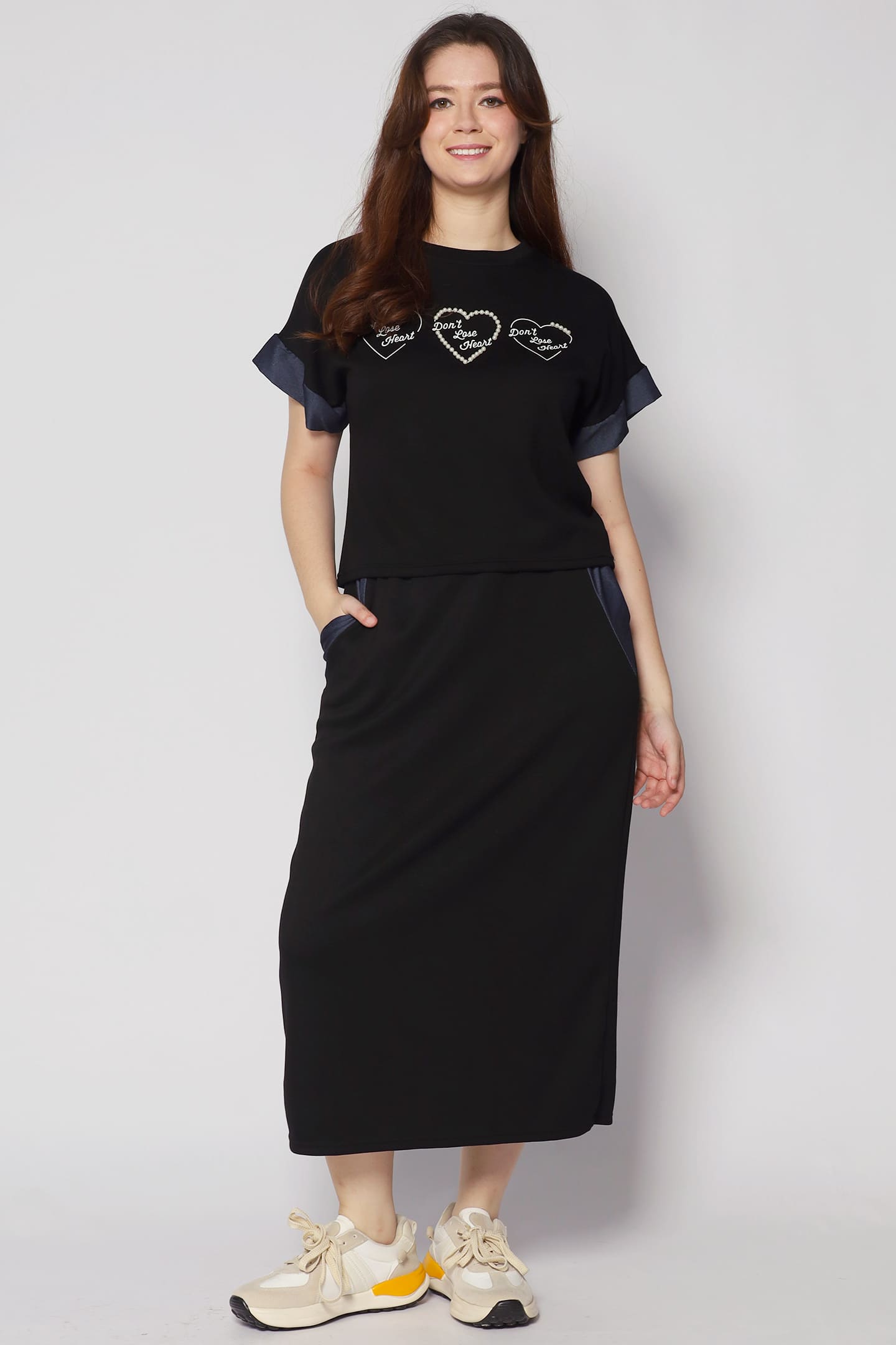 Don't Lose Heart 2 in 1 Skirt Set