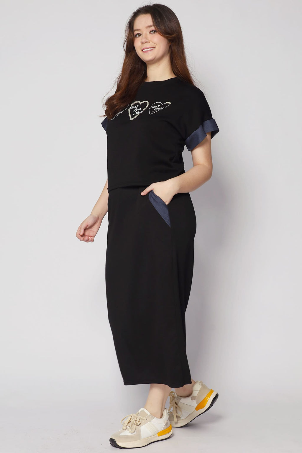Don't Lose Heart 2 in 1 Skirt Set