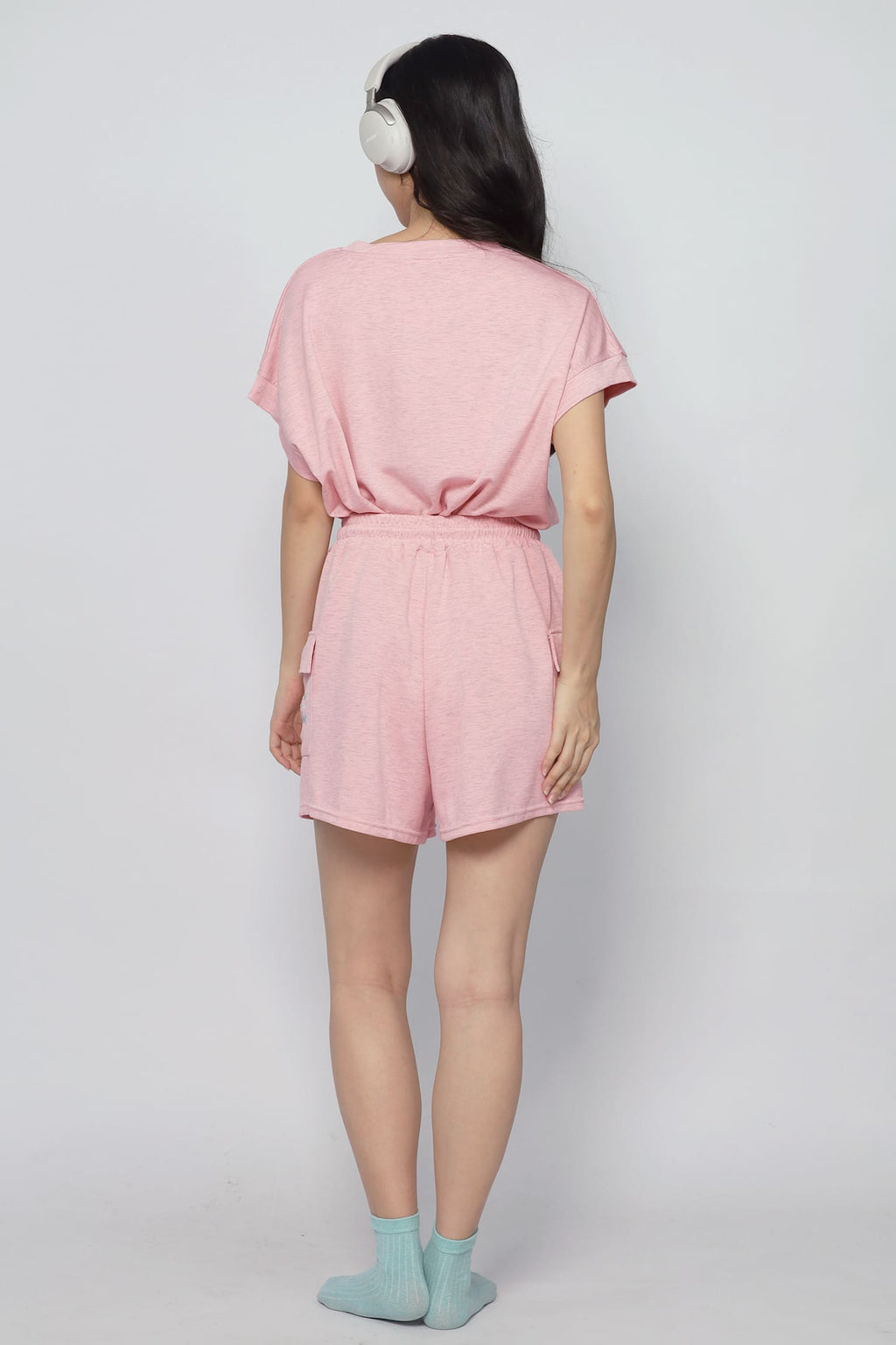 JOY - Fine 2 in 1 Top and Shorts Set in Pink