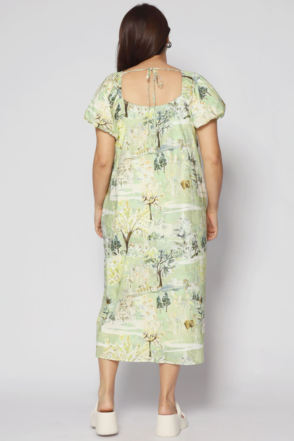 Frankie Dress in Green Scenery
