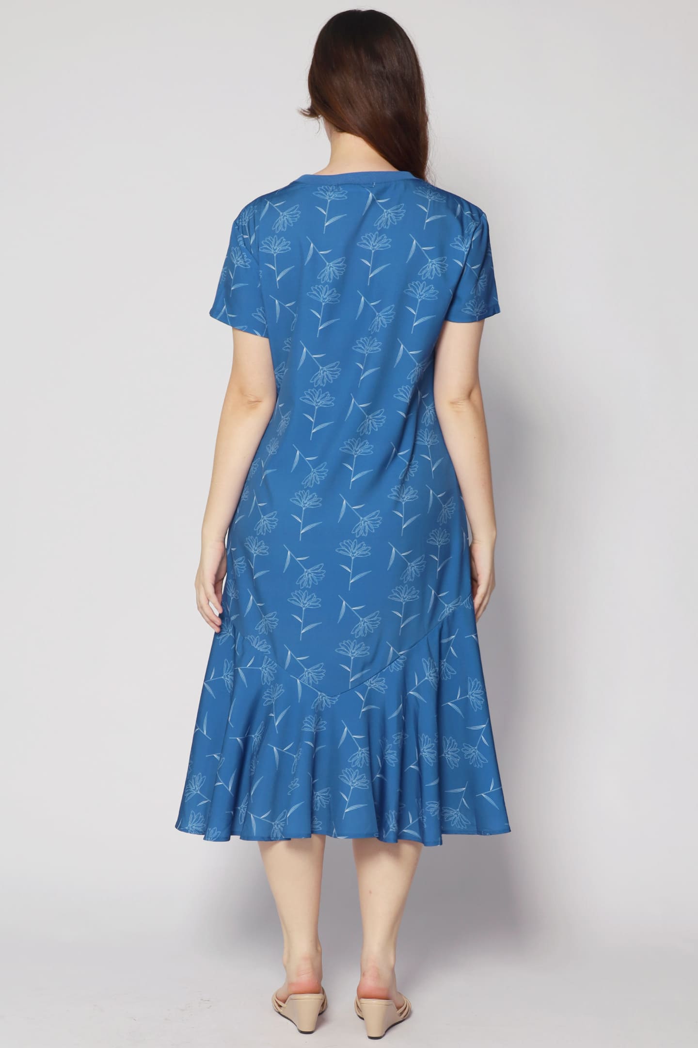 Gisele Dress in Blue Botanic
