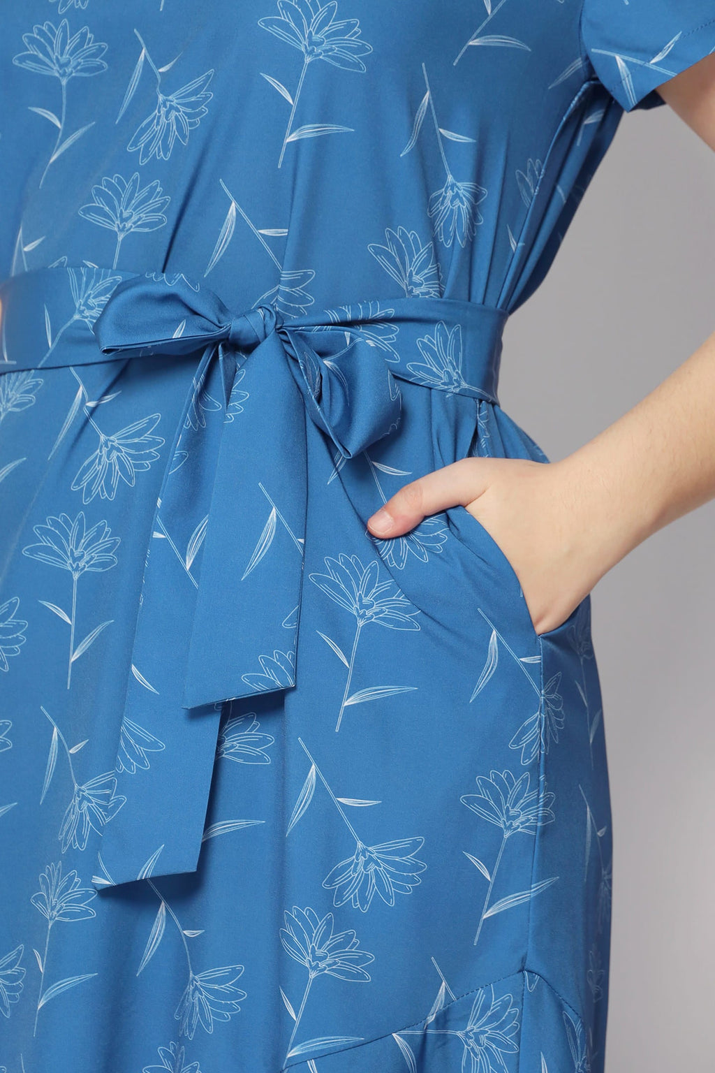 Gisele Dress in Blue Botanic