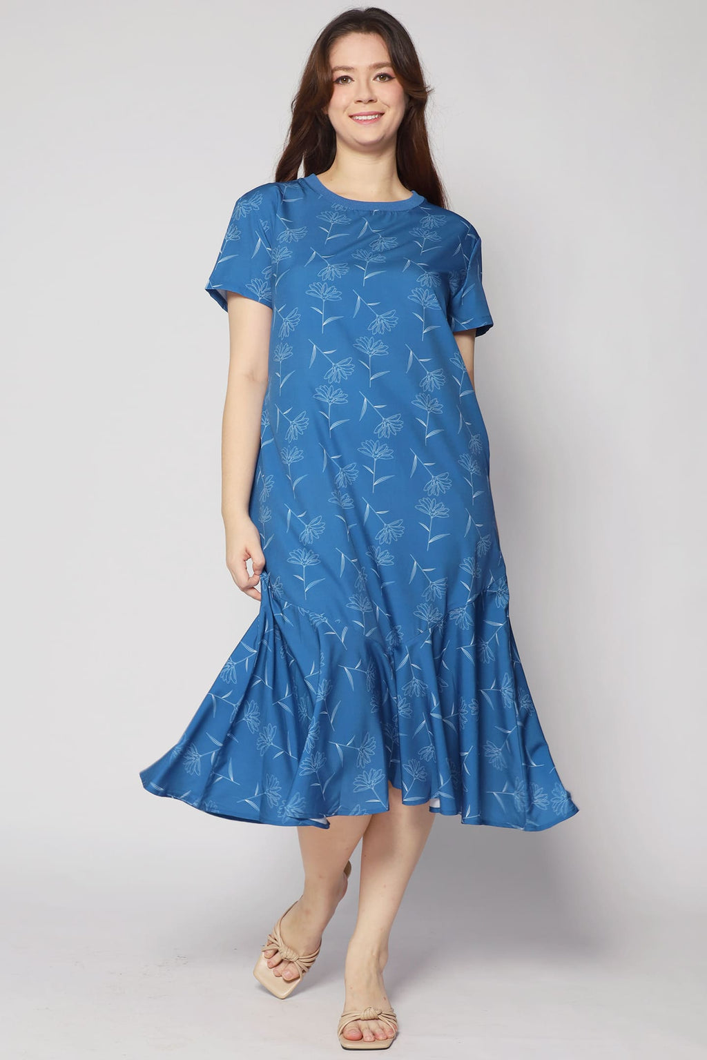 Gisele Dress in Blue Botanic