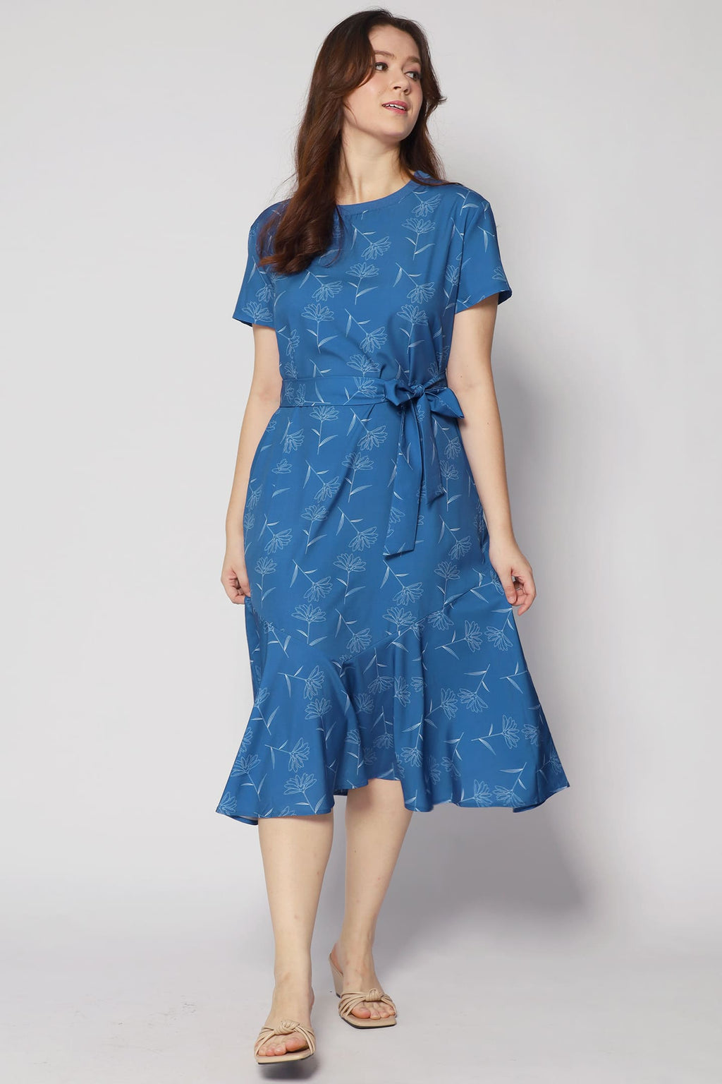 Gisele Dress in Blue Botanic