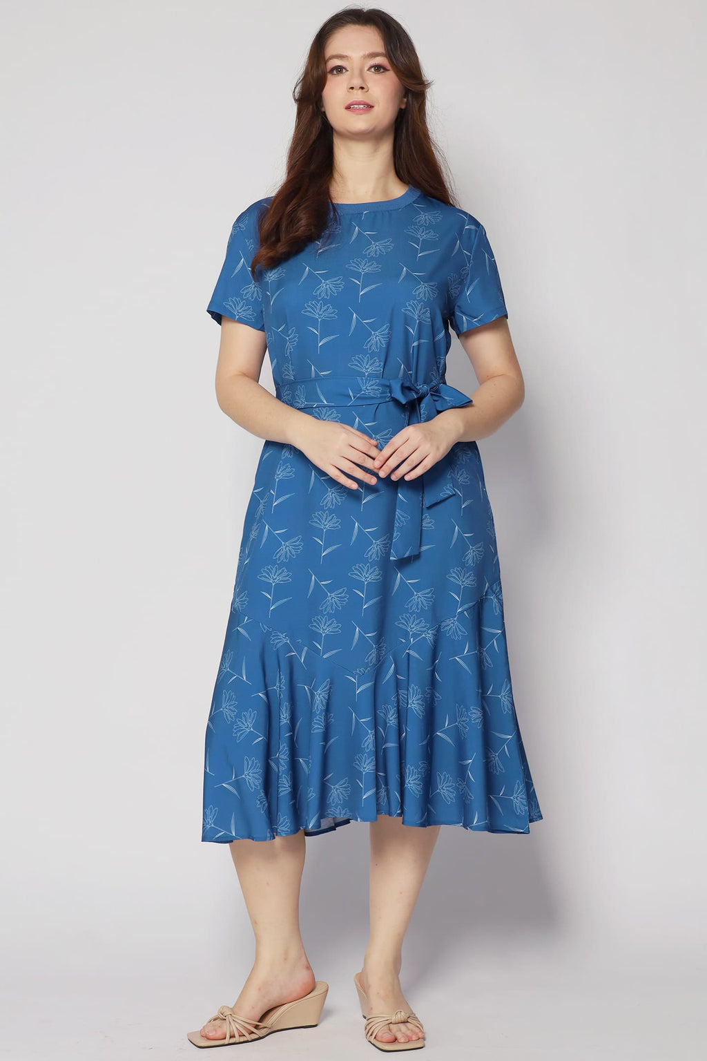 Gisele Dress in Blue Botanic