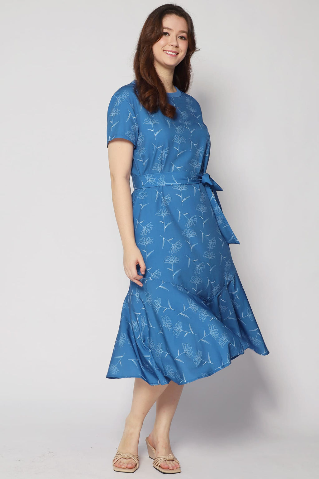 Gisele Dress in Blue Botanic