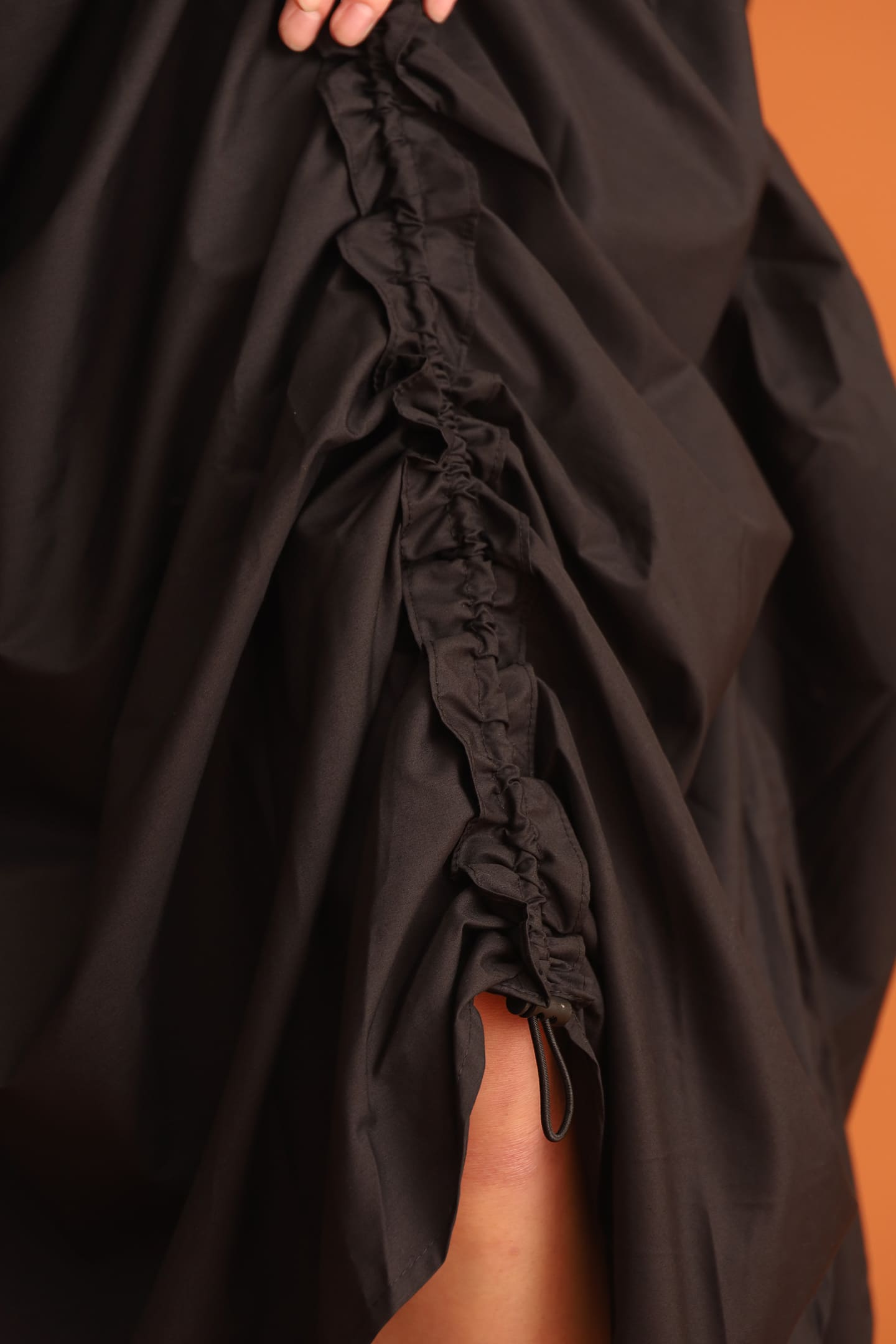 CHOSEN - Hyun Bin Ruched Dress in Black