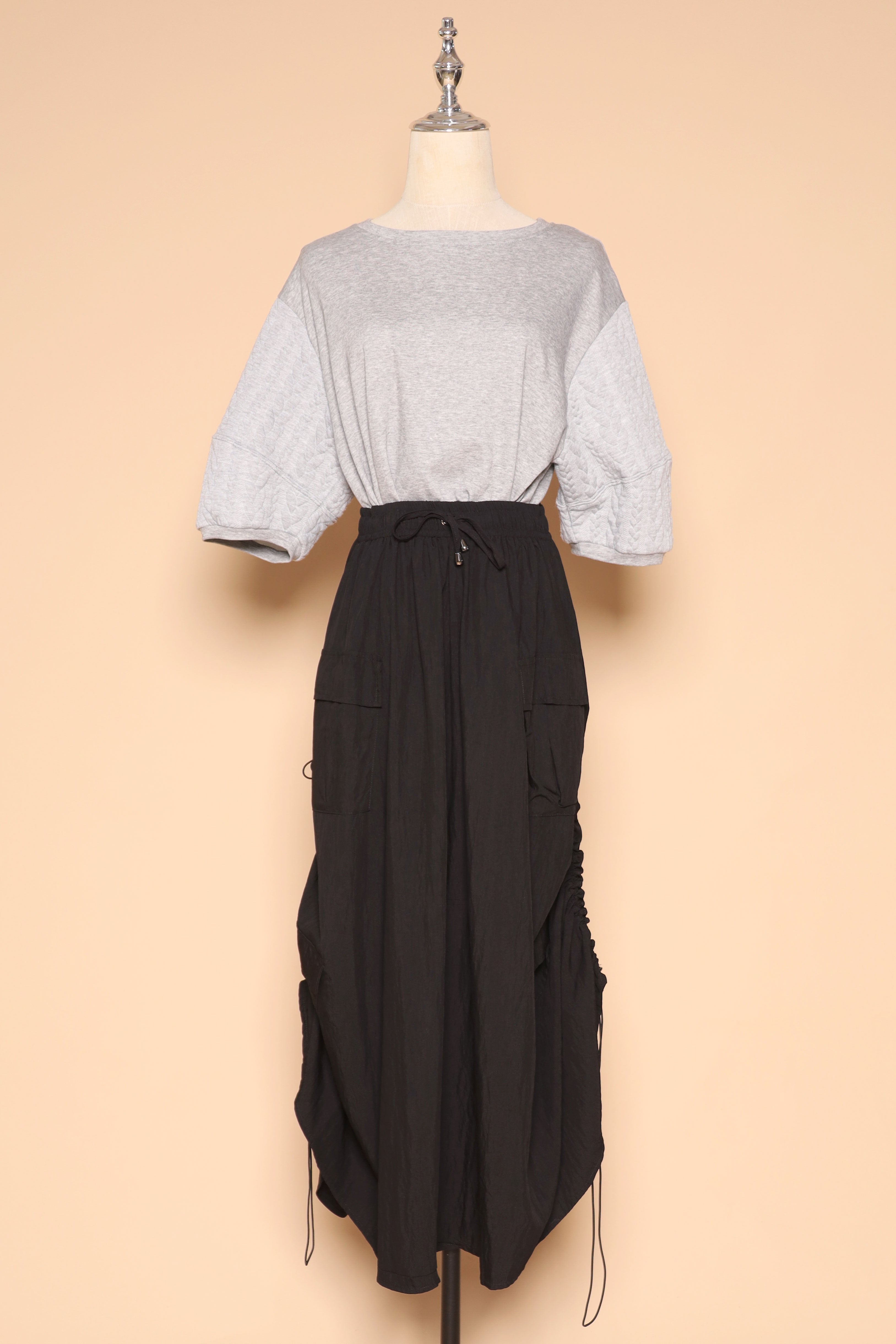 PO - Hyuna Cargo Skirt in Black