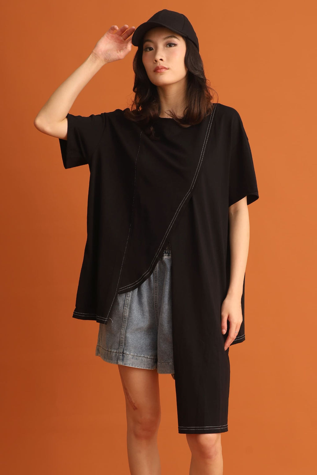 CHOSEN - Jung Asymmetrical Top in Black