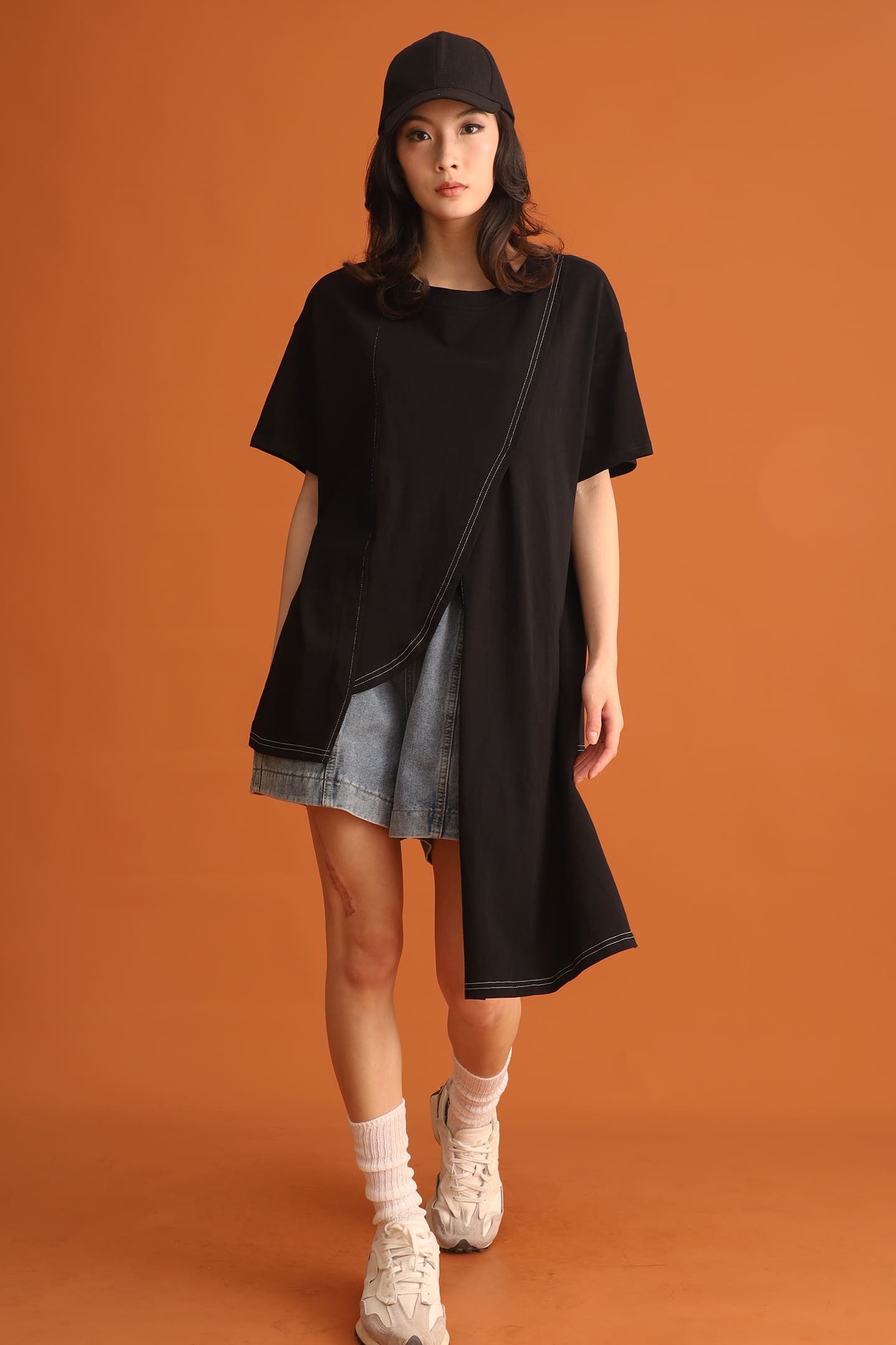 CHOSEN - Jung Asymmetrical Top in Black