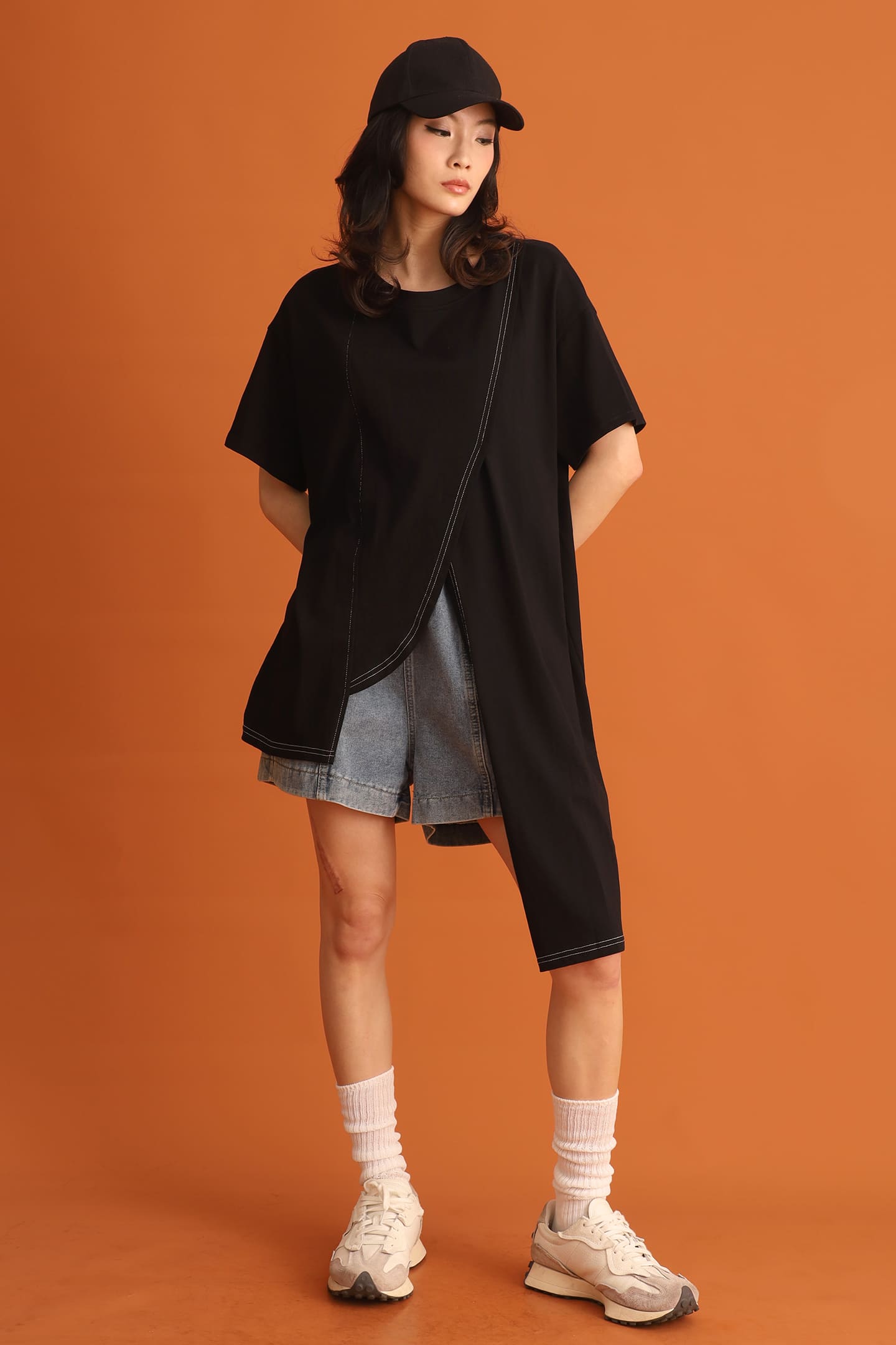 CHOSEN - Jung Asymmetrical Top in Black