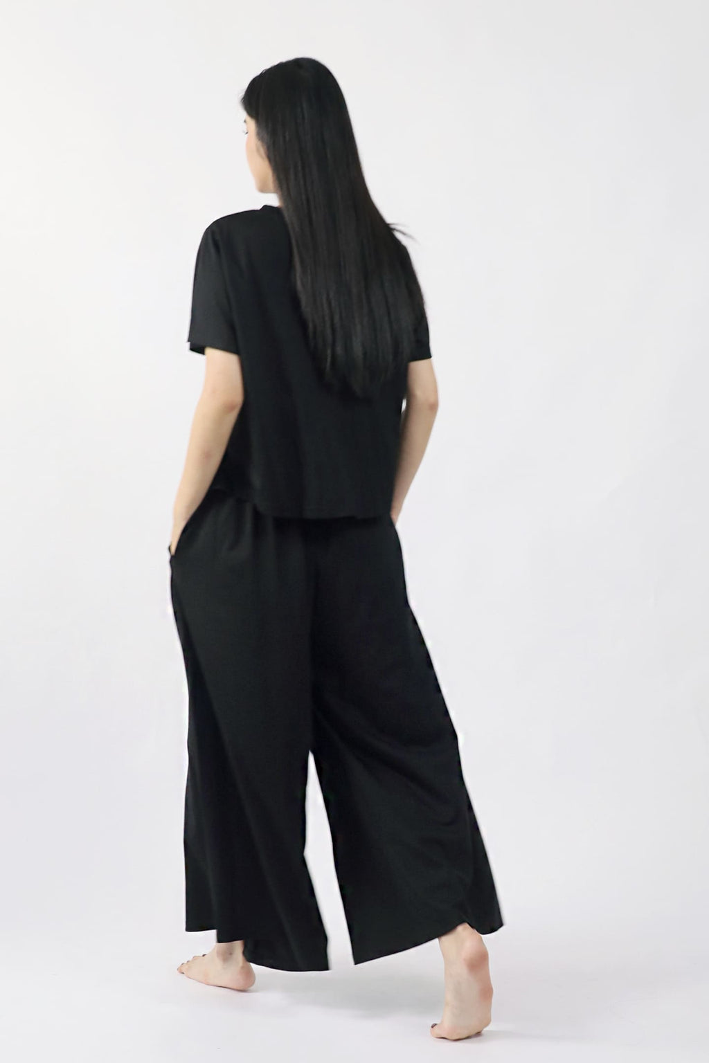 TENCEL - Downtime Wide Leg in Black