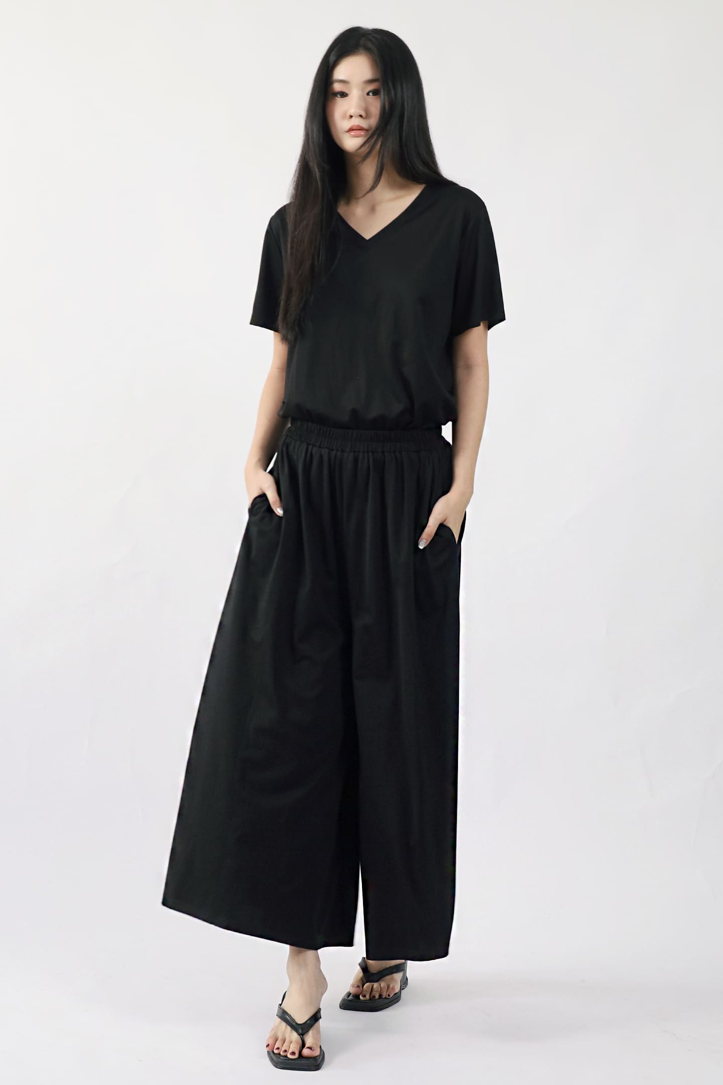 TENCEL - Downtime Wide Leg in Black