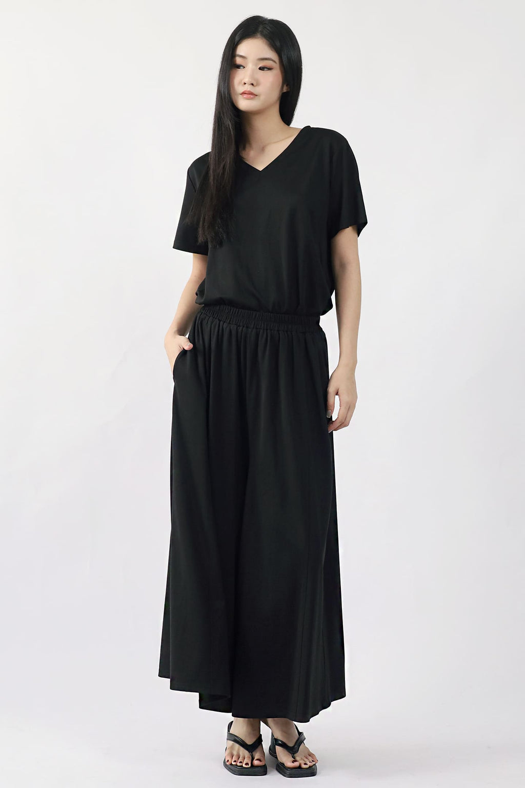 TENCEL - Downtime Wide Leg in Black