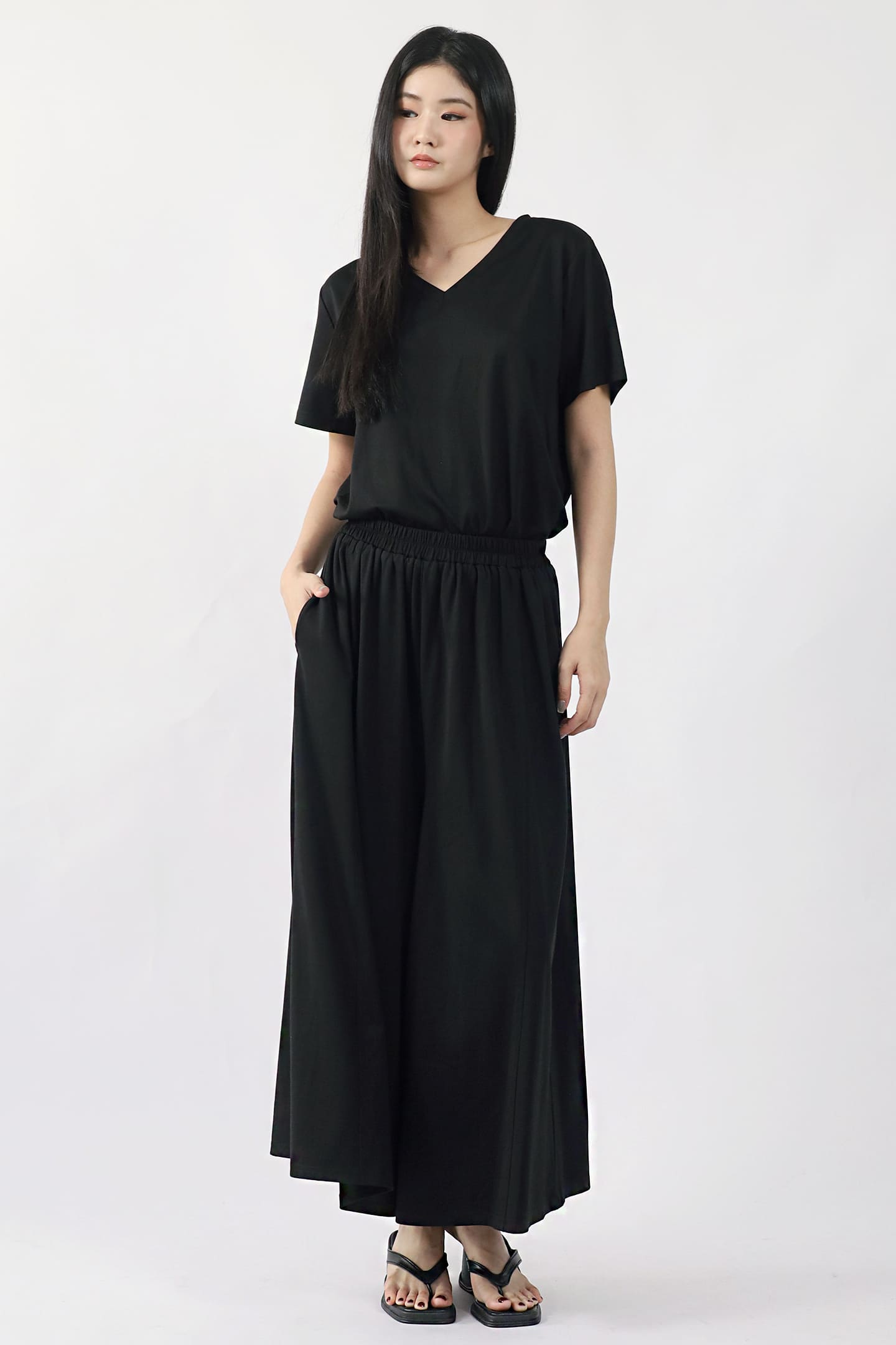 TENCEL - Downtime Wide Leg in Black