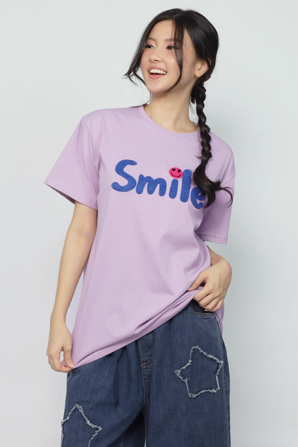 JOY - Made You Smile Tee in Purple