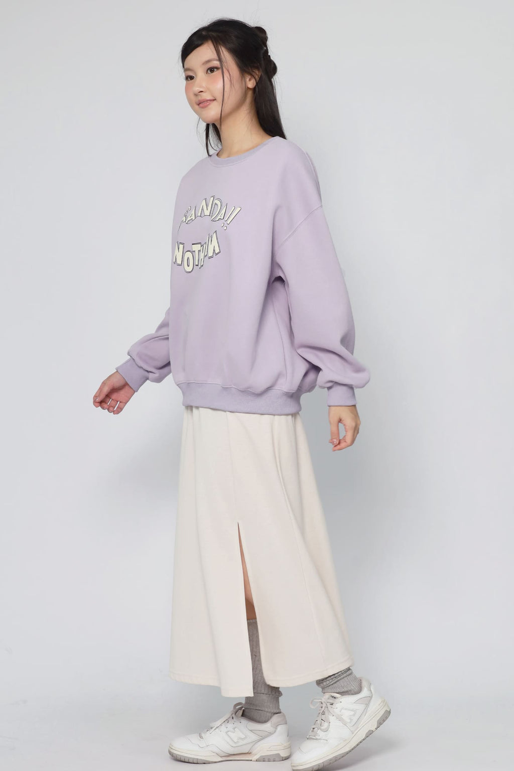 JOY - Nothin Printed Pullover in Liliac Purple