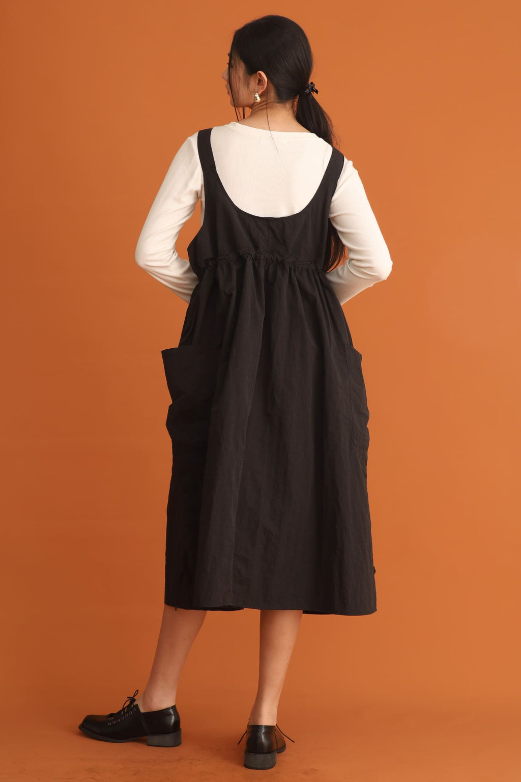 CHOSEN - Ola Pinafore Dress in Black