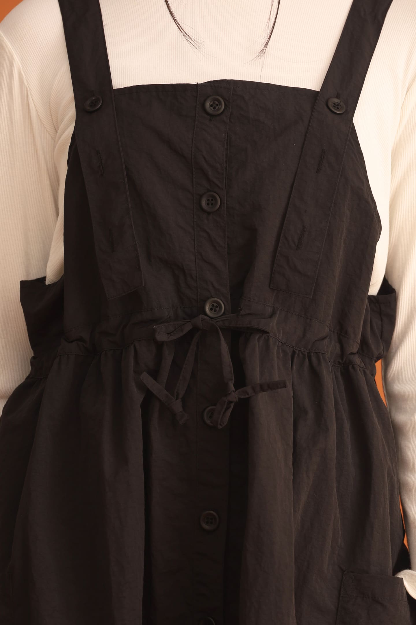 CHOSEN - Ola Pinafore Dress in Black