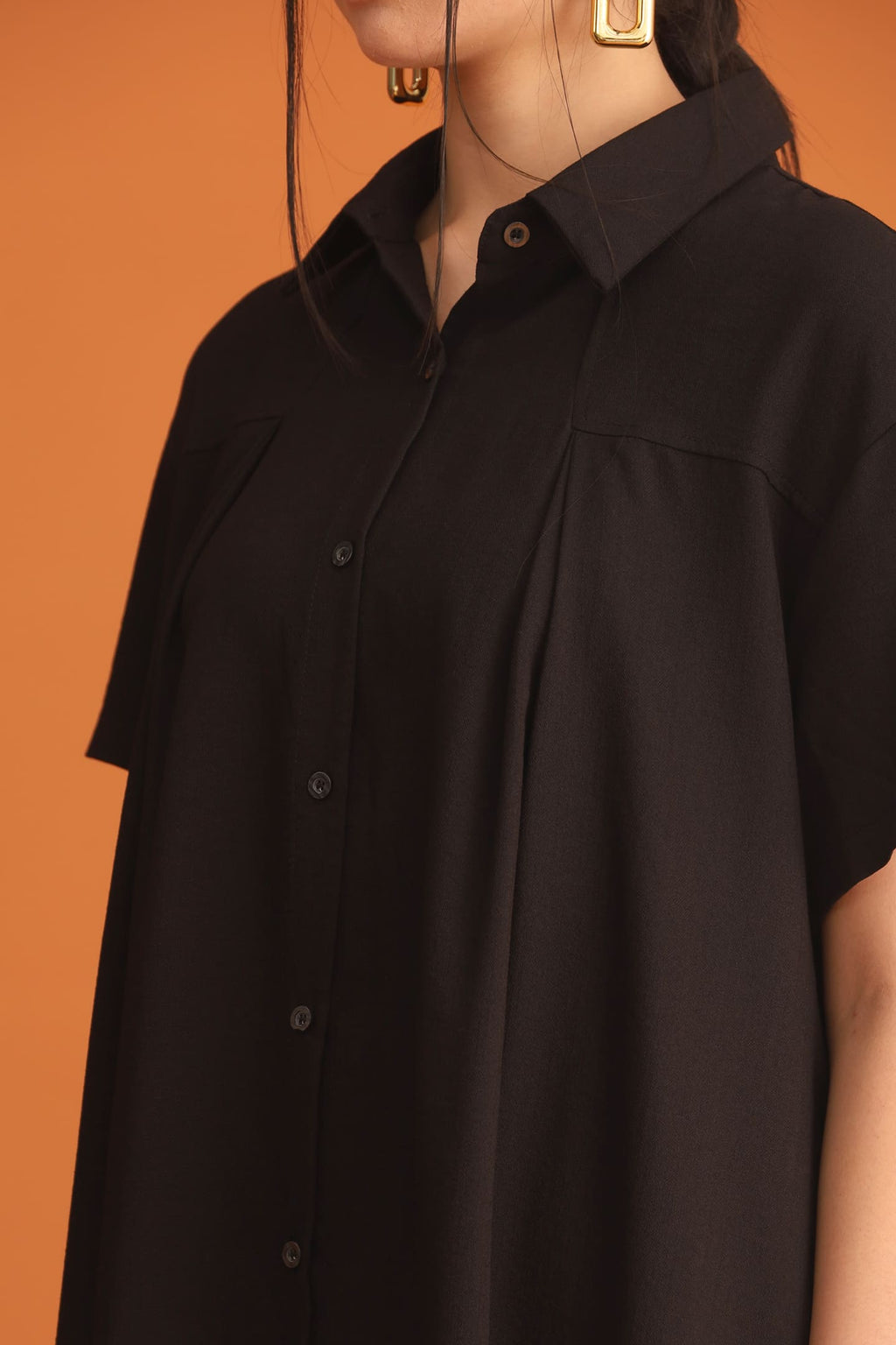 CHOSEN - Park Shirt Dress in Black