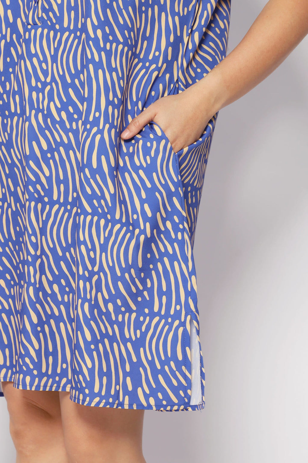 Penn Dress in Yellow Scribbles