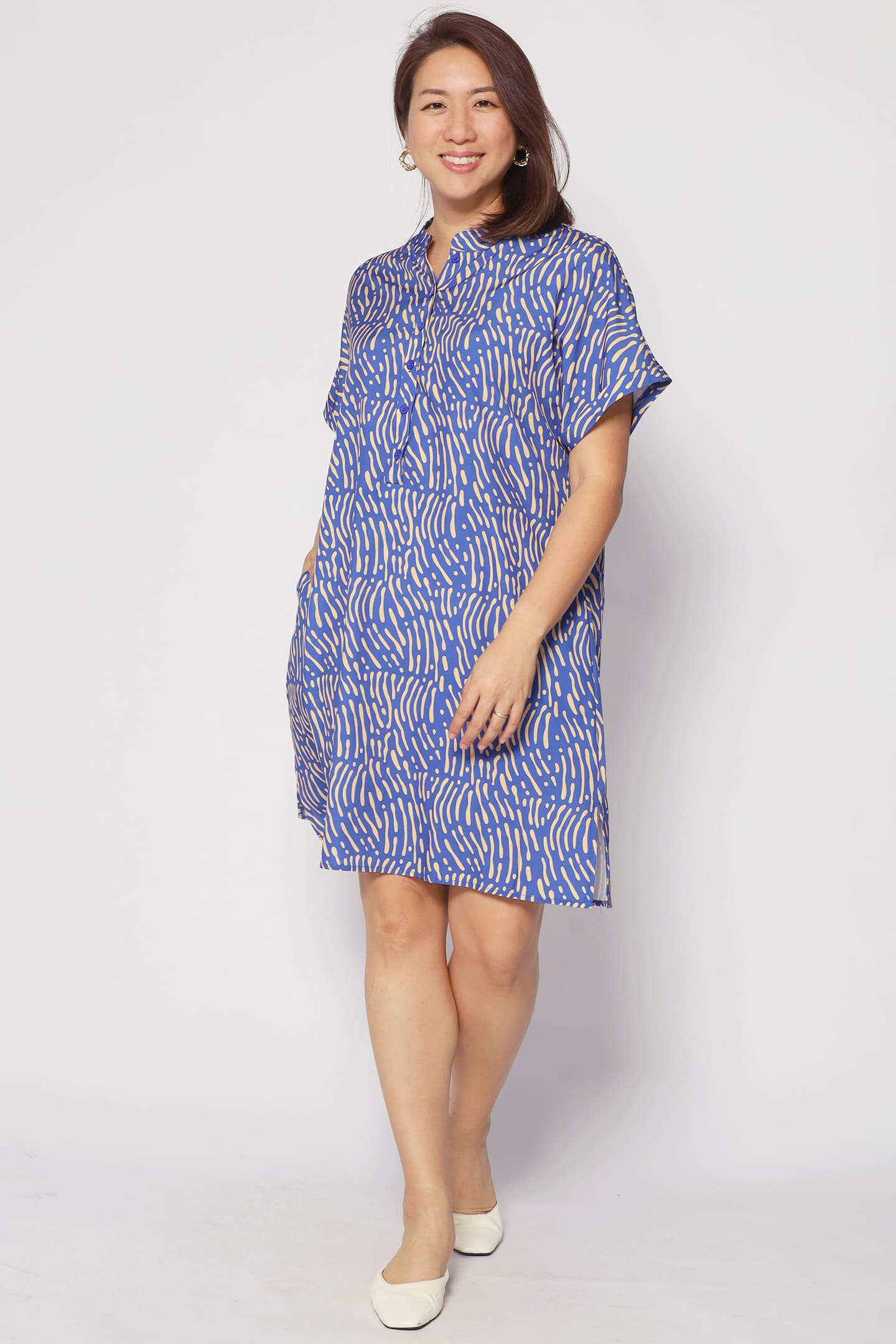 Penn Dress in Yellow Scribbles