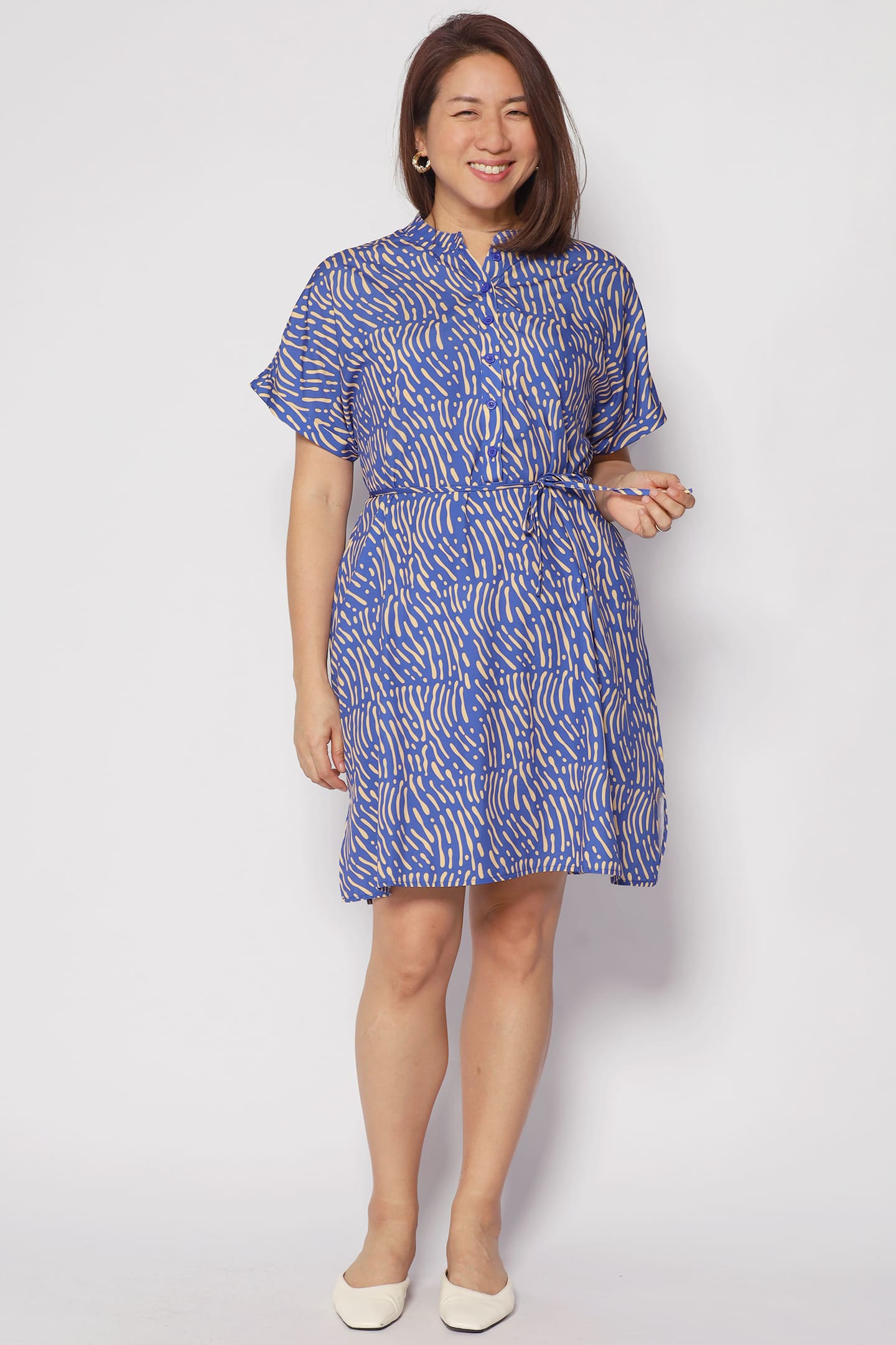 Penn Dress in Yellow Scribbles