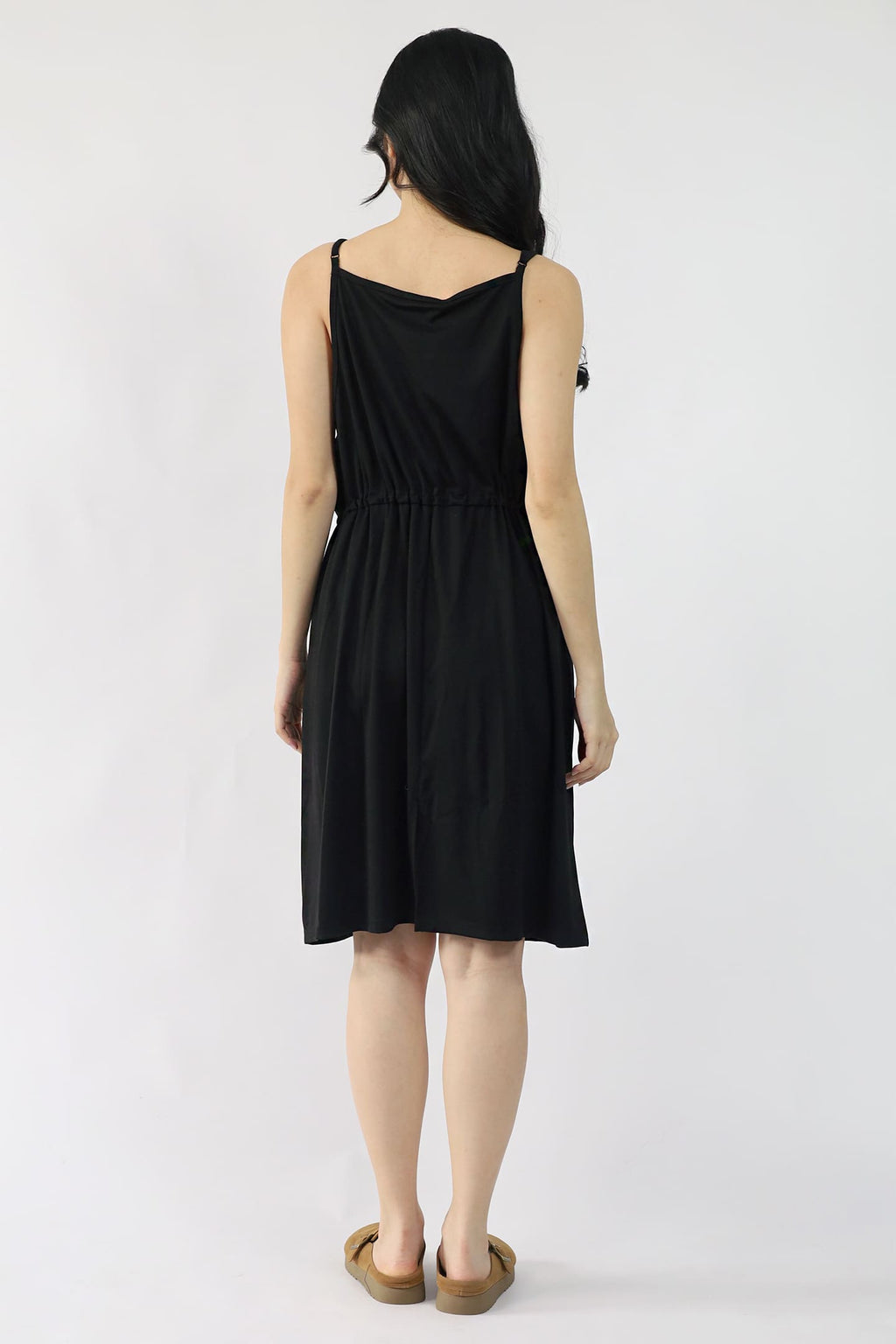 TENCEL - Easy Does It Pinafore Dress in Black