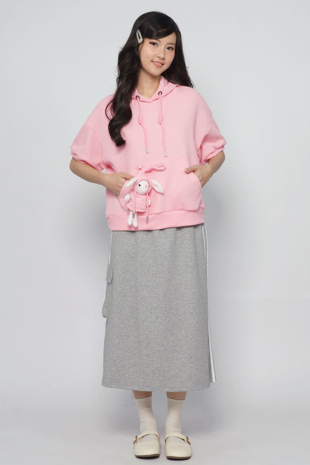JOY -  Rabibi Bunny Hoodie Top in Pink