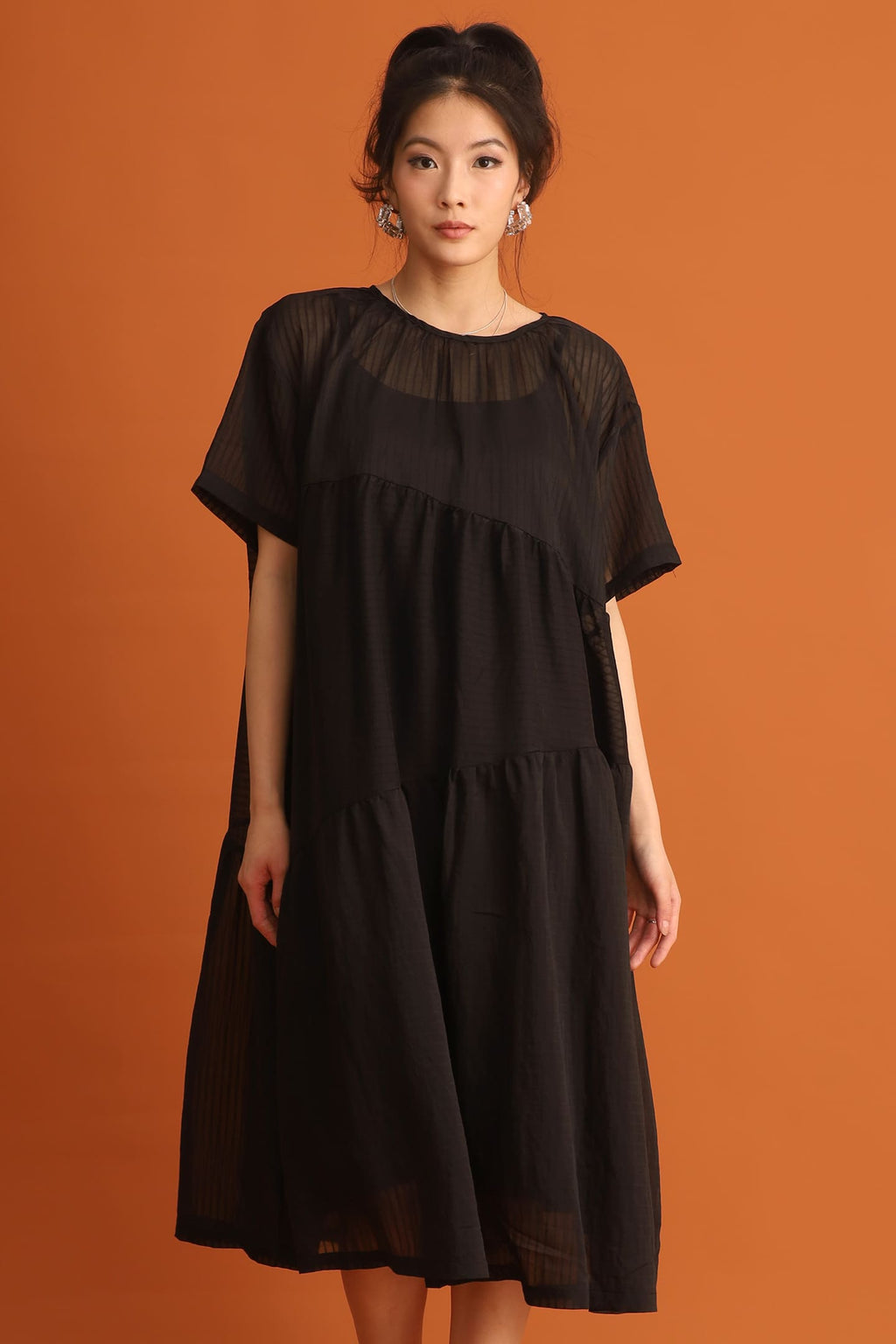 CHOSEN - Shin Hye 2 in 1 Dress Set in Black