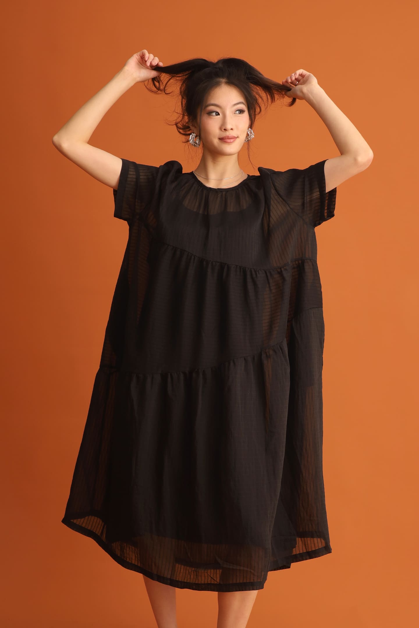 CHOSEN - Shin Hye 2 in 1 Dress Set in Black