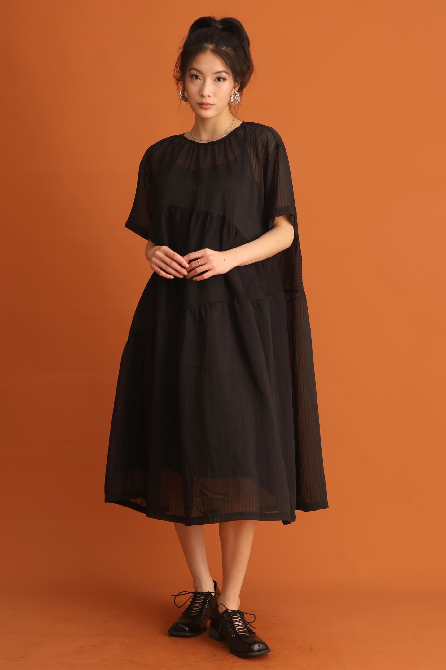 CHOSEN - Shin Hye 2 in 1 Dress Set in Black