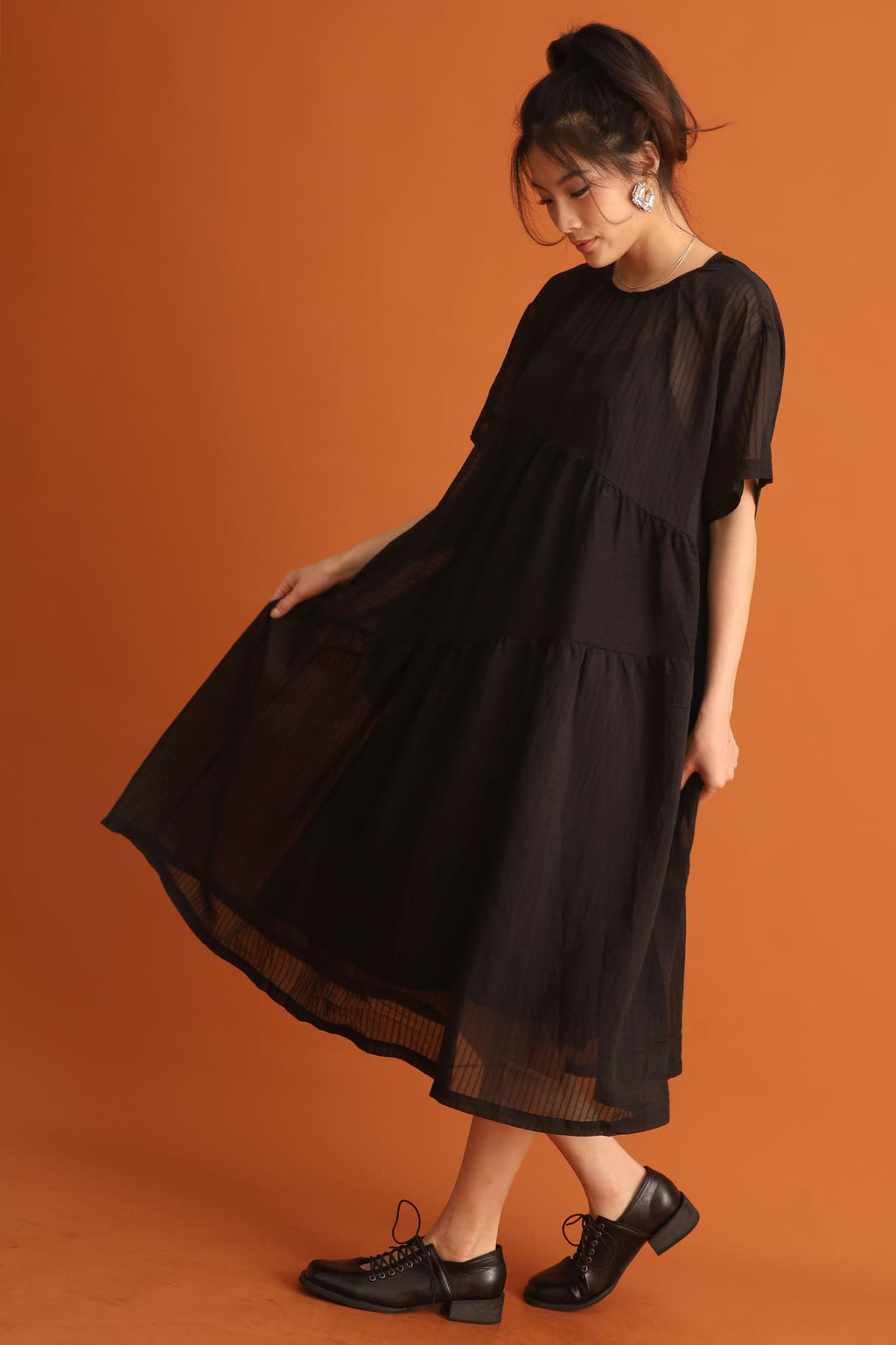 CHOSEN - Shin Hye 2 in 1 Dress Set in Black